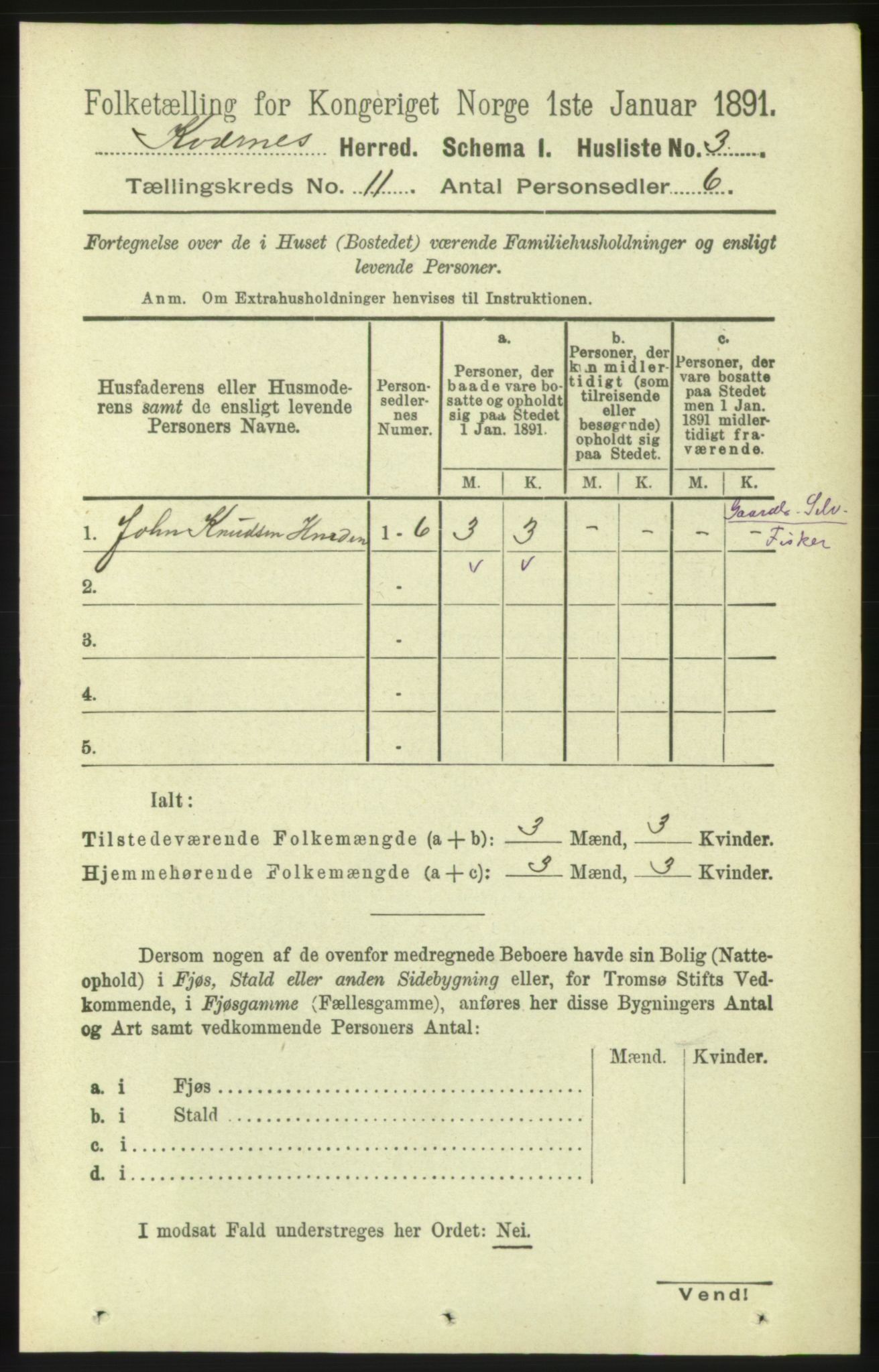 RA, 1891 census for 1553 Kvernes, 1891, p. 4757