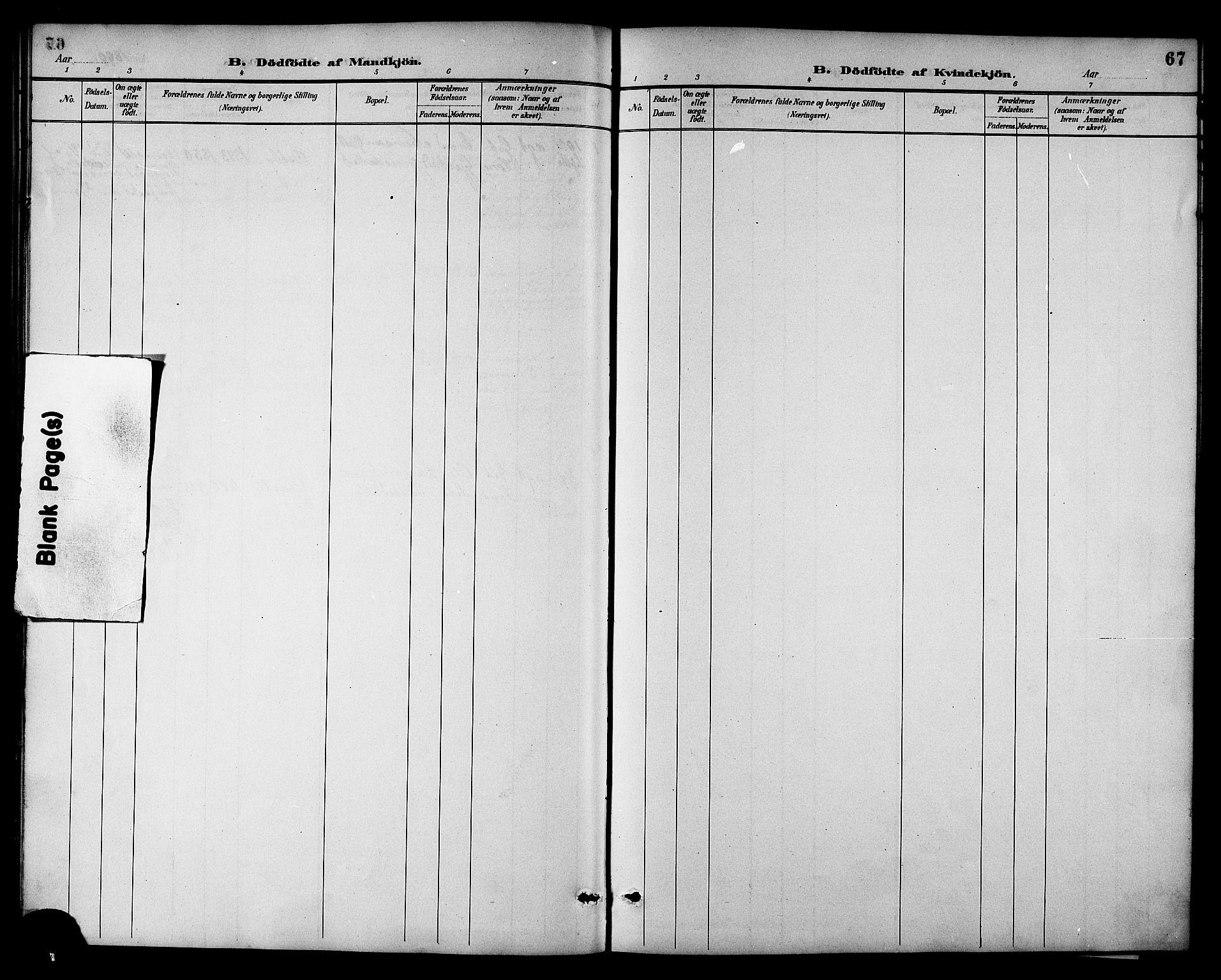 Ministerialprotokoller, klokkerbøker og fødselsregistre - Sør-Trøndelag, SAT/A-1456/698/L1167: Parish register (copy) no. 698C04, 1888-1907, p. 67