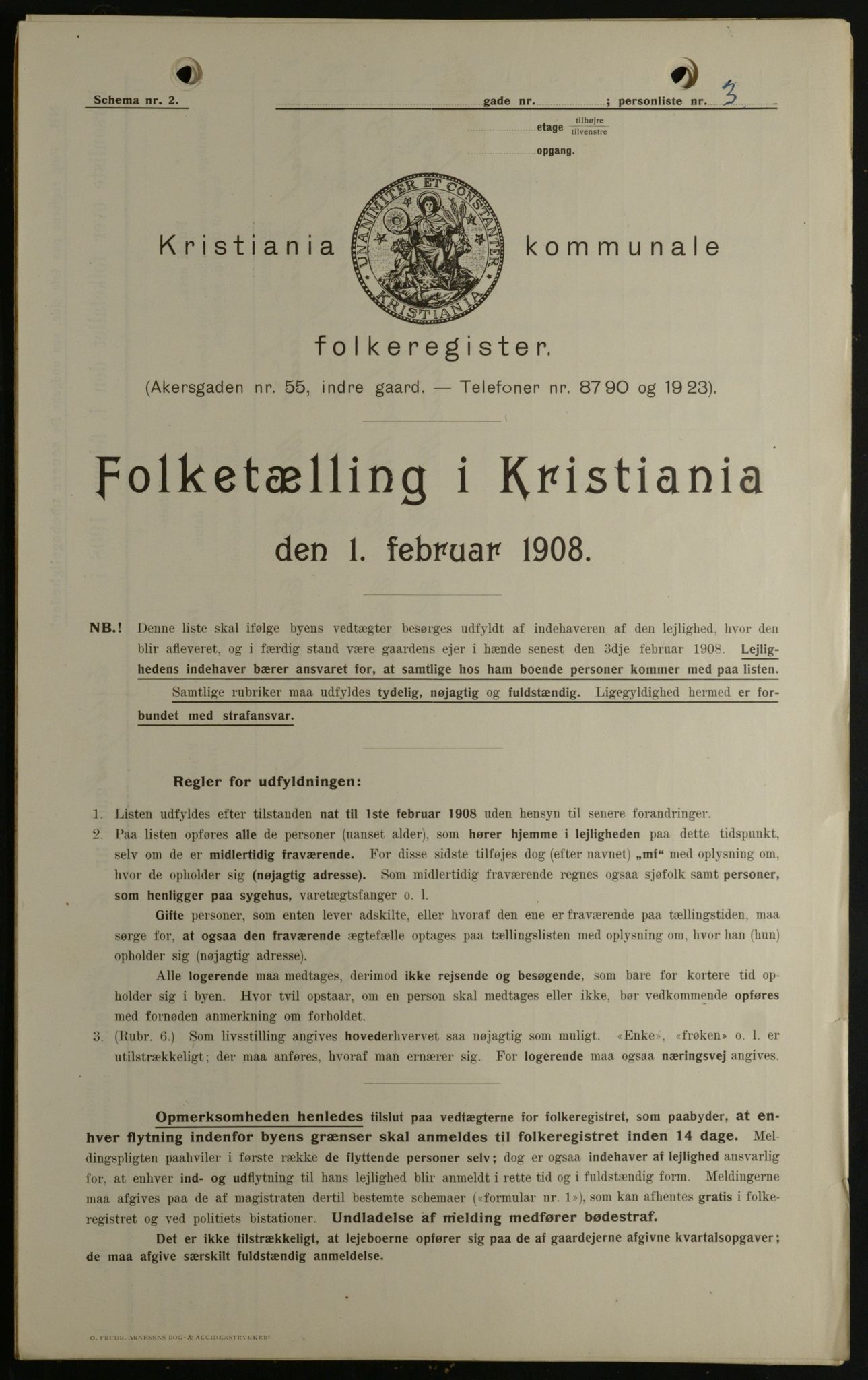 OBA, Municipal Census 1908 for Kristiania, 1908, p. 20036