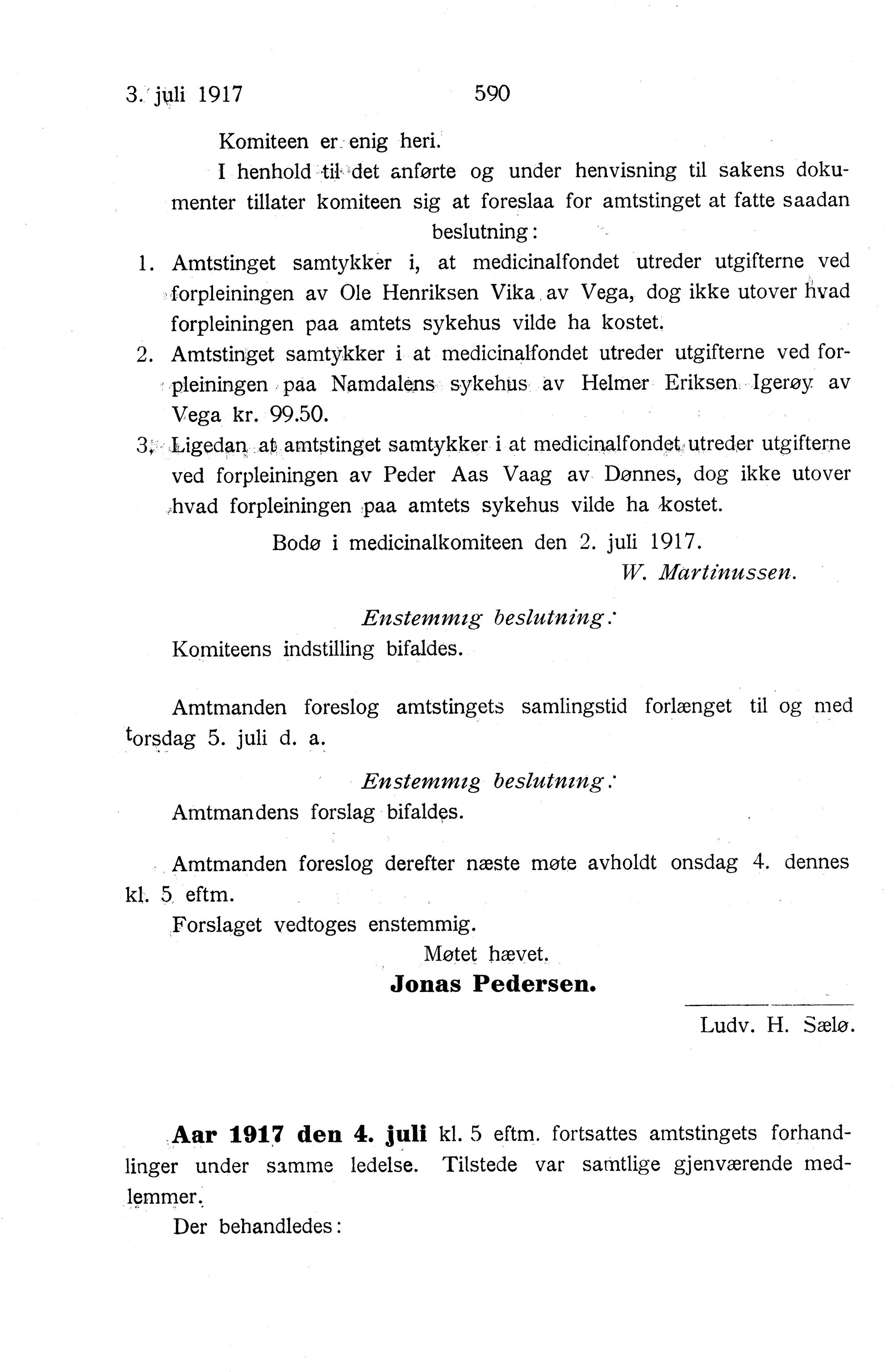 Nordland Fylkeskommune. Fylkestinget, AIN/NFK-17/176/A/Ac/L0040: Fylkestingsforhandlinger 1917, 1917, p. 590
