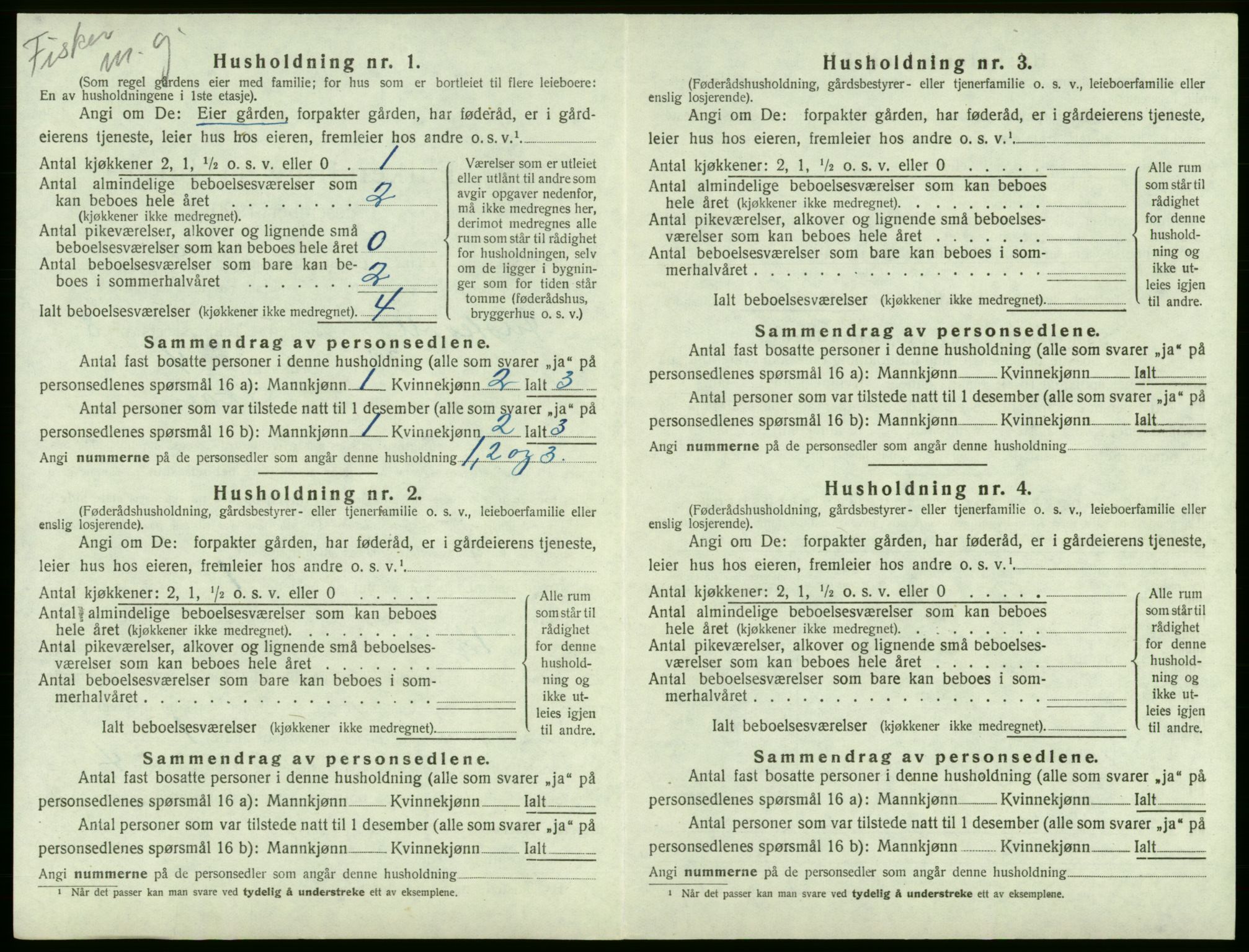 SAB, 1920 census for Austevoll, 1920, p. 487