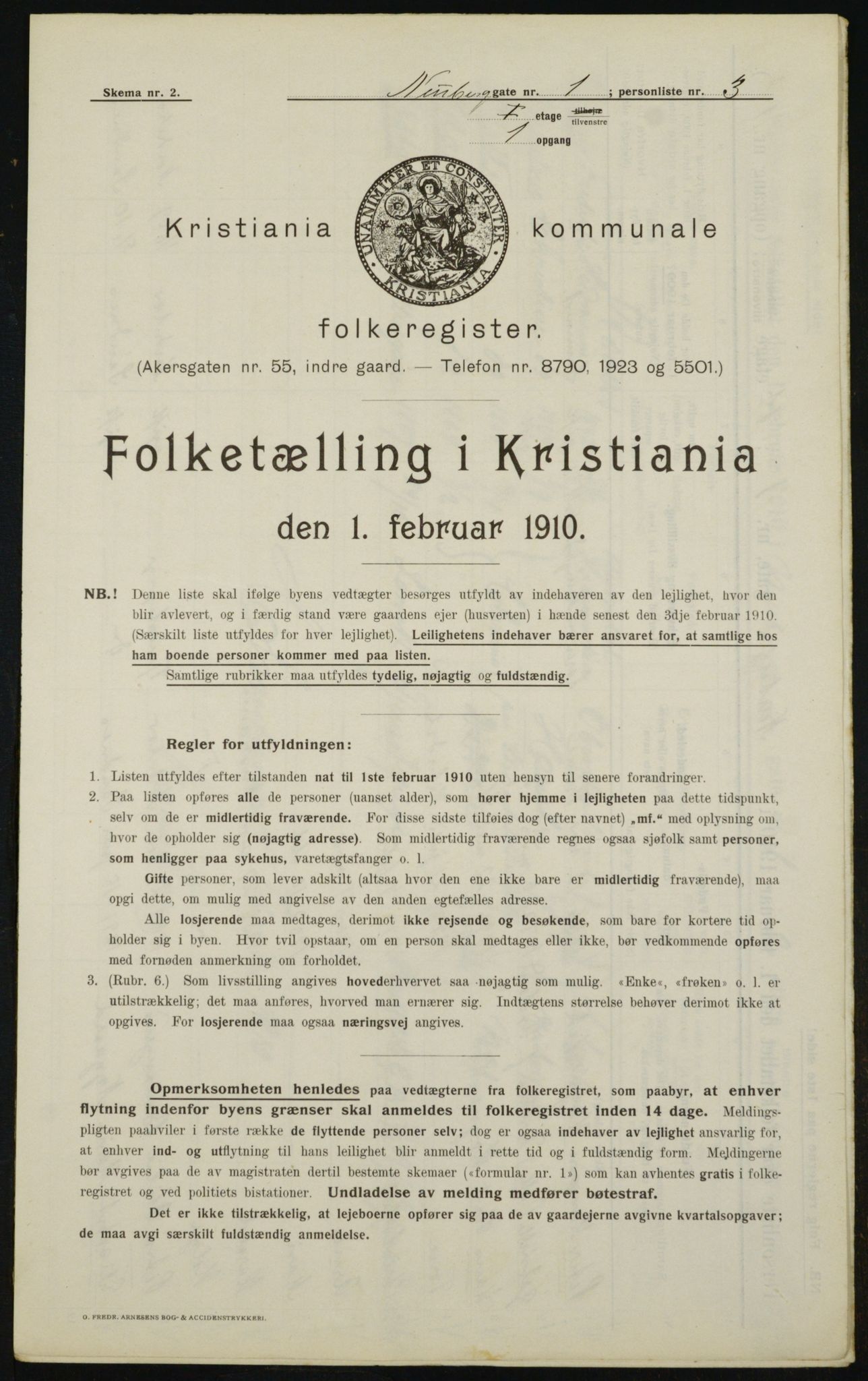 OBA, Municipal Census 1910 for Kristiania, 1910, p. 67341