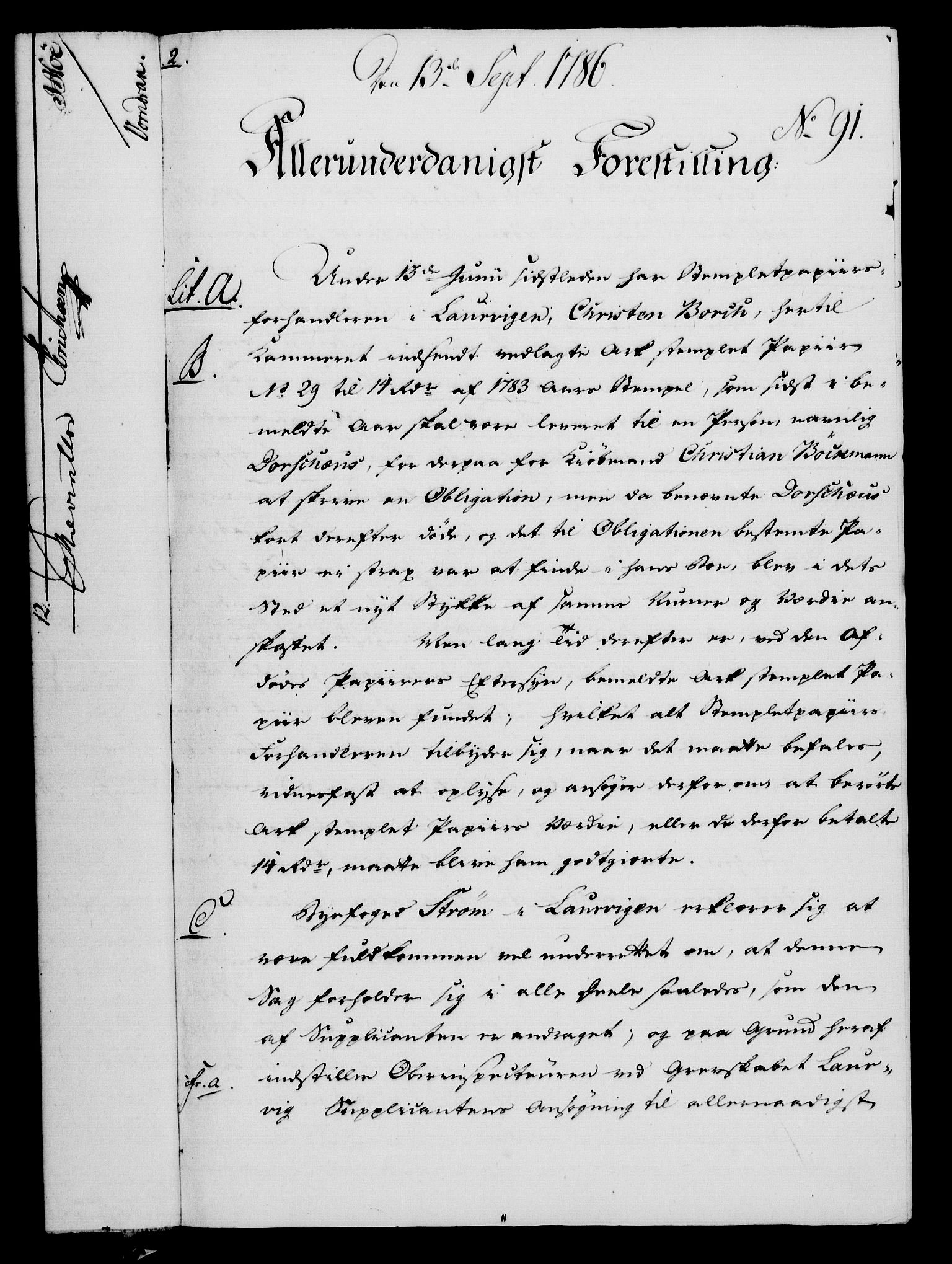 Rentekammeret, Kammerkanselliet, RA/EA-3111/G/Gf/Gfa/L0068: Norsk relasjons- og resolusjonsprotokoll (merket RK 52.68), 1786, p. 815