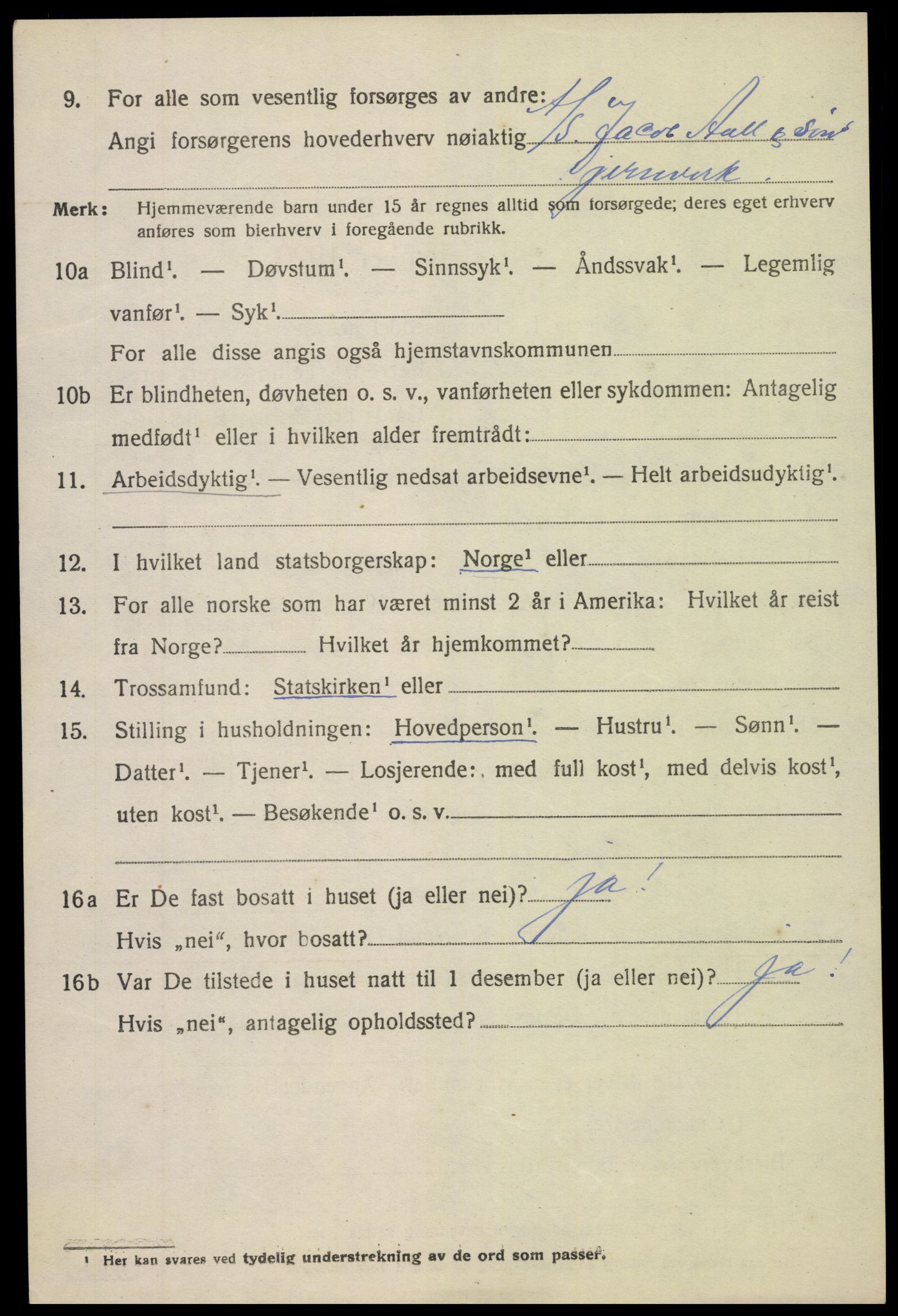 SAK, 1920 census for Holt, 1920, p. 4319