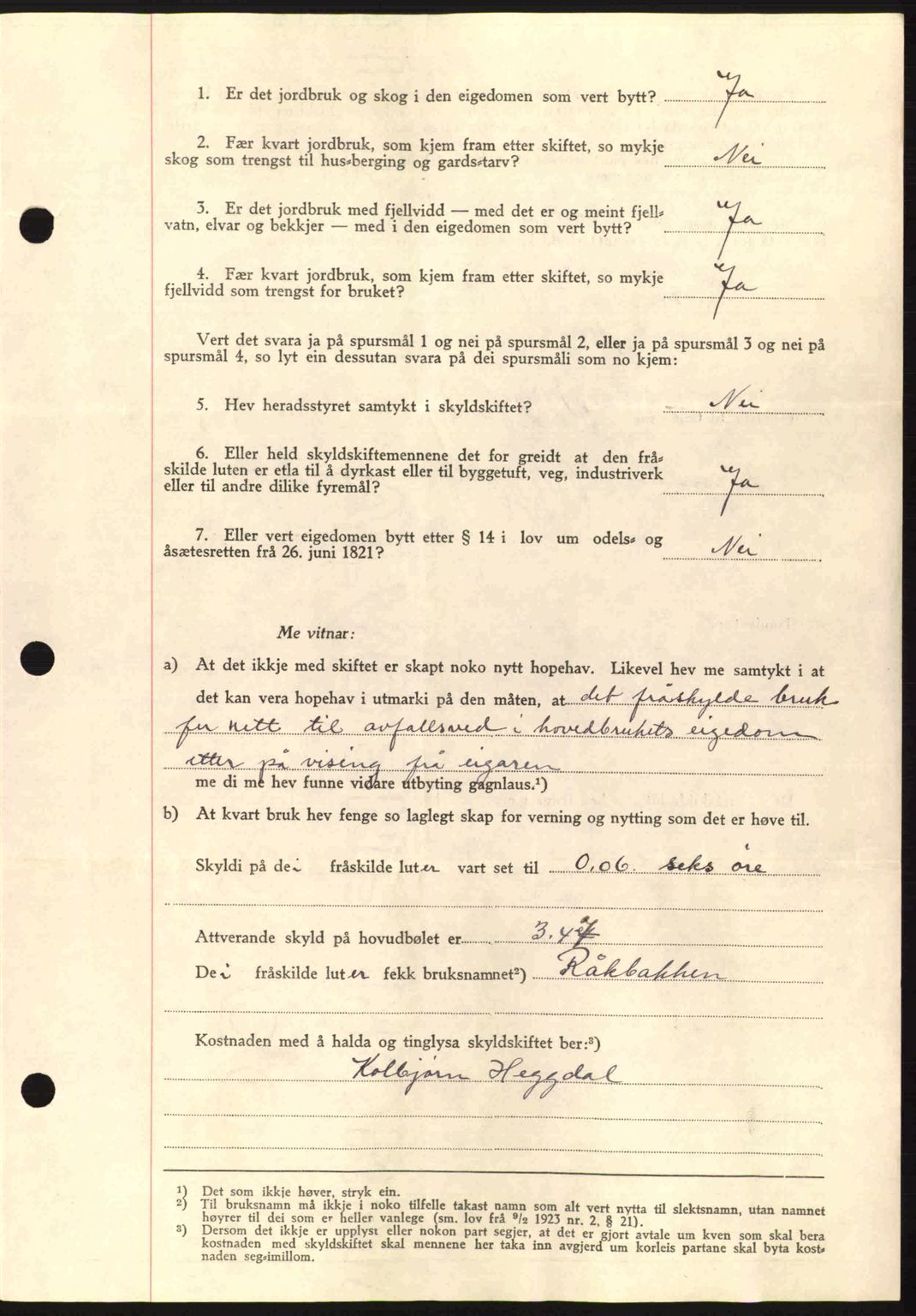 Romsdal sorenskriveri, AV/SAT-A-4149/1/2/2C: Mortgage book no. A8, 1939-1940, Diary no: : 312/1940