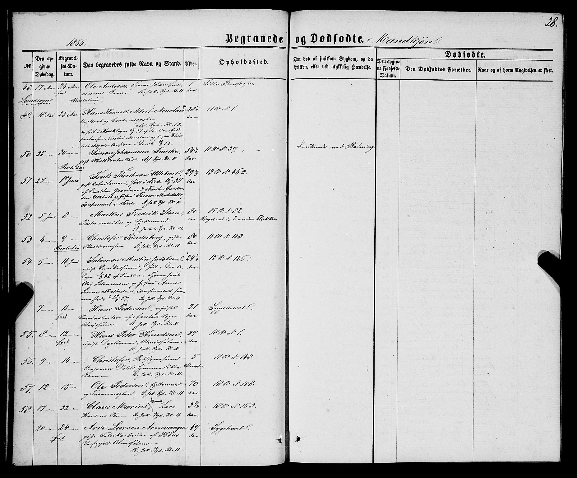 Domkirken sokneprestembete, SAB/A-74801/H/Haa/L0042: Parish register (official) no. E 3, 1863-1876, p. 28