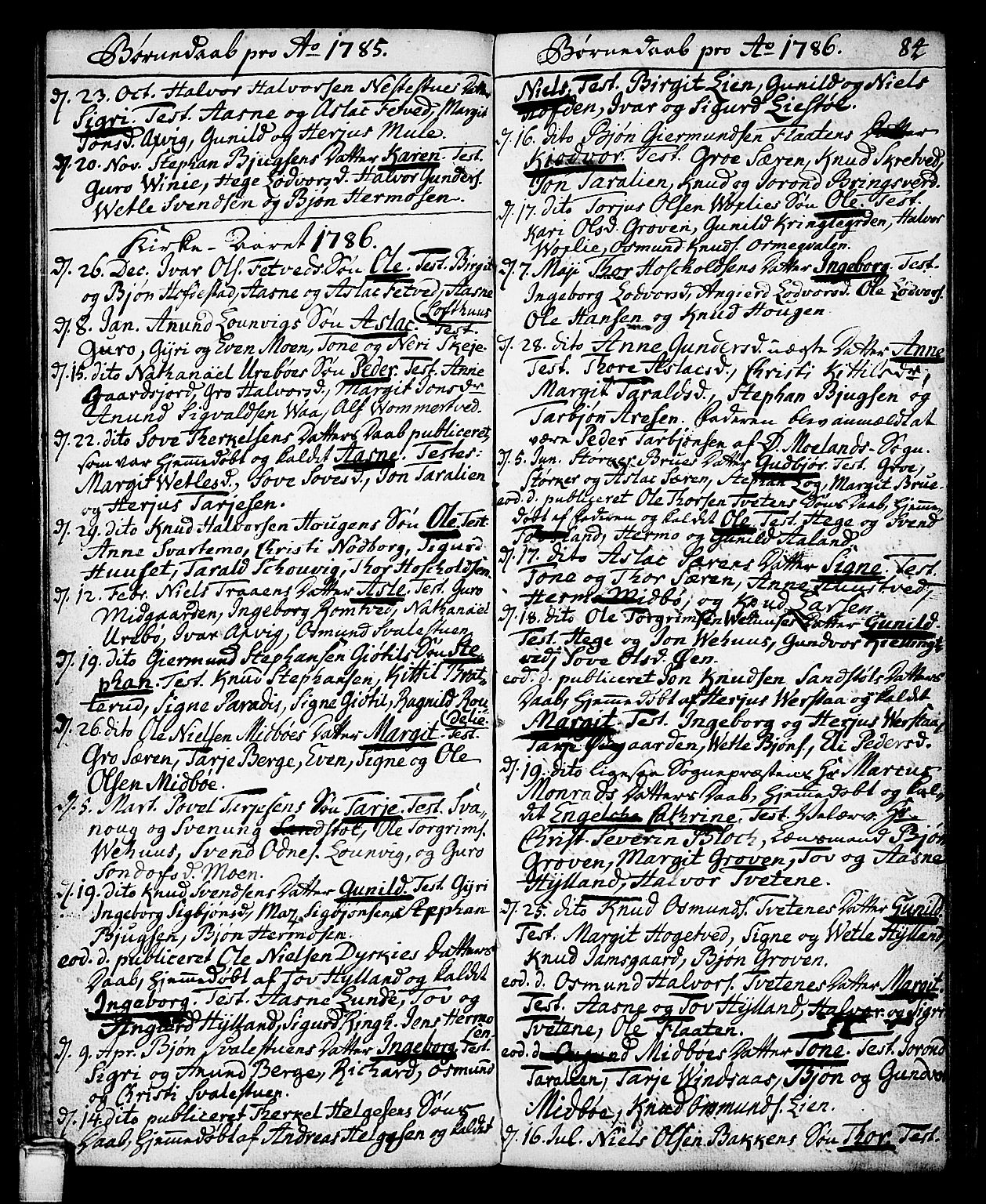 Vinje kirkebøker, SAKO/A-312/F/Fa/L0002: Parish register (official) no. I 2, 1767-1814, p. 84