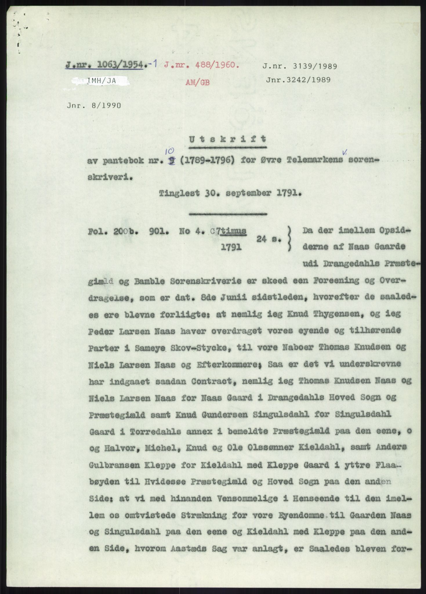 Statsarkivet i Kongsberg, SAKO/A-0001, 1954-1955, p. 89