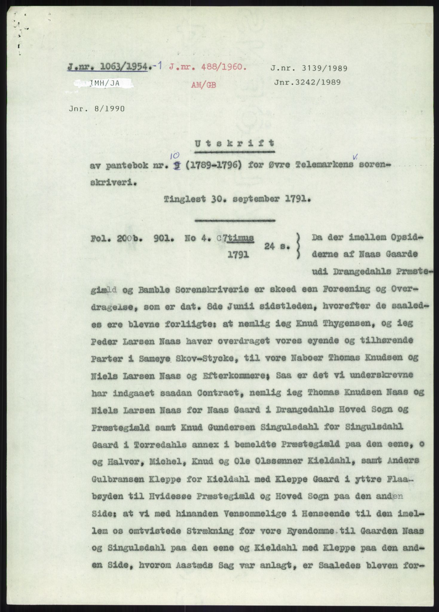 Statsarkivet i Kongsberg, AV/SAKO-A-0001, 1954-1955, p. 89