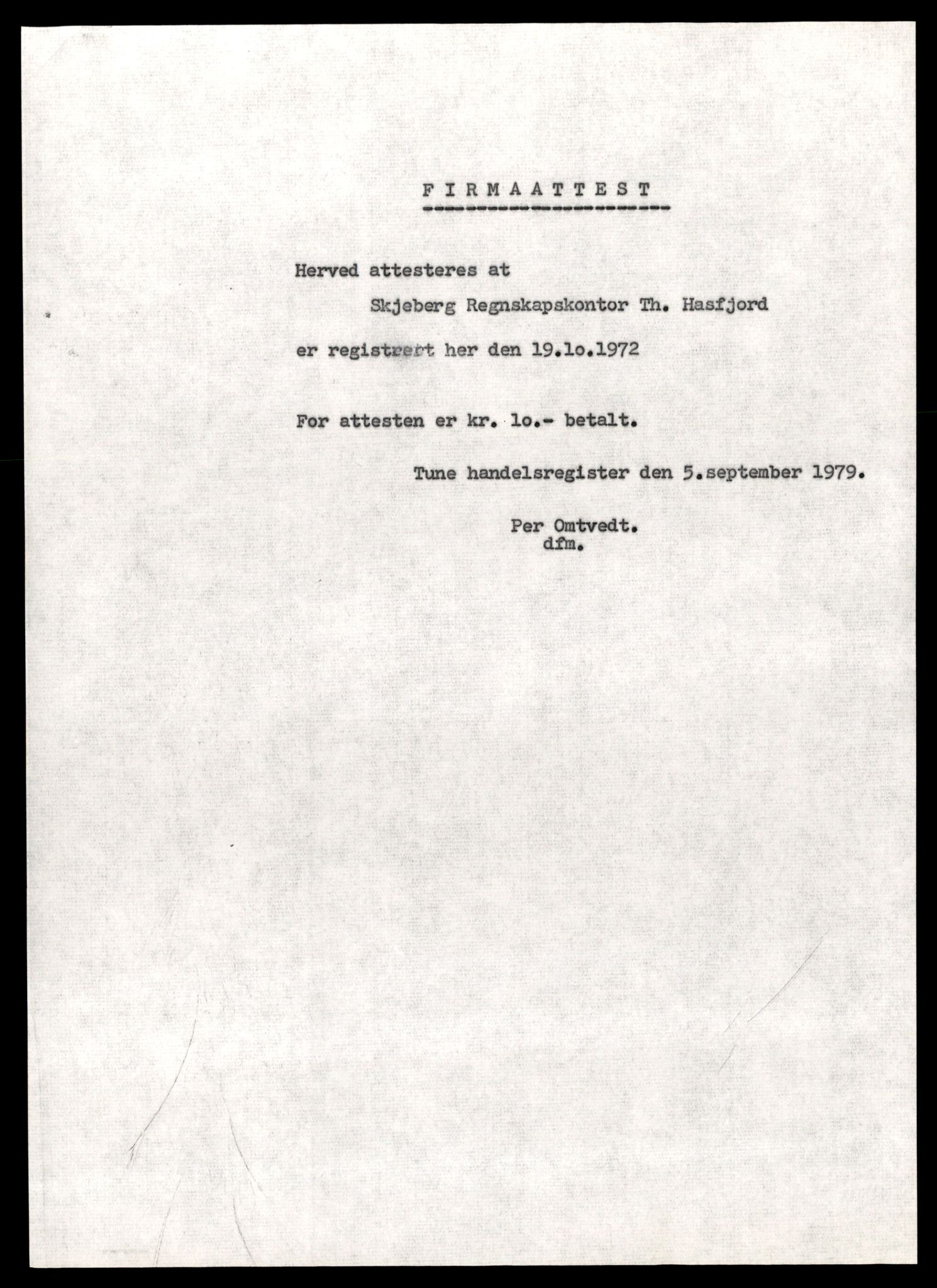 Tune sorenskriveri, SAT/A-10470/K/Ke/Kea/L0030: Enkeltmannsforetak, aksjeselskap og andelslag, Sk - Å, 1944-1990, p. 11
