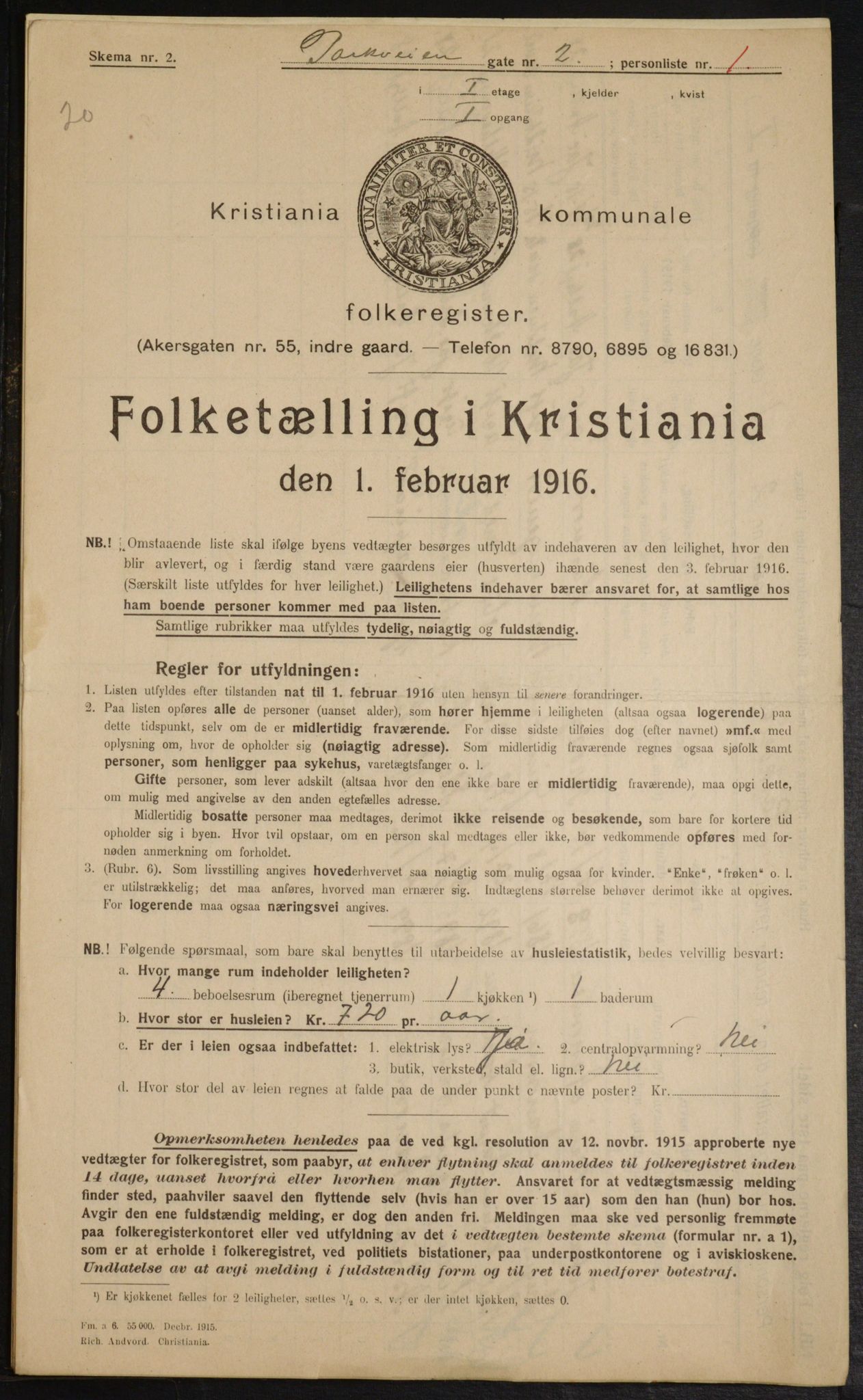 OBA, Municipal Census 1916 for Kristiania, 1916, p. 79723