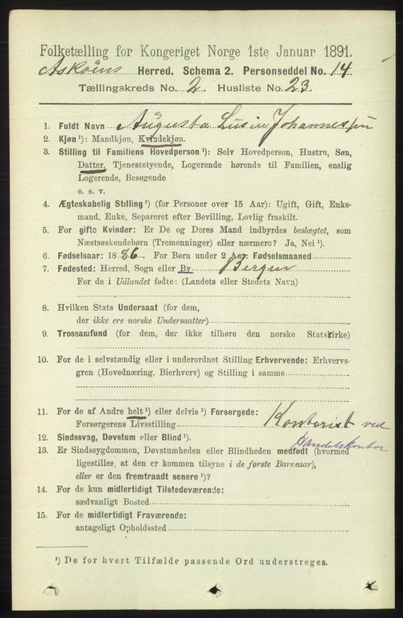 RA, 1891 census for 1247 Askøy, 1891, p. 1431