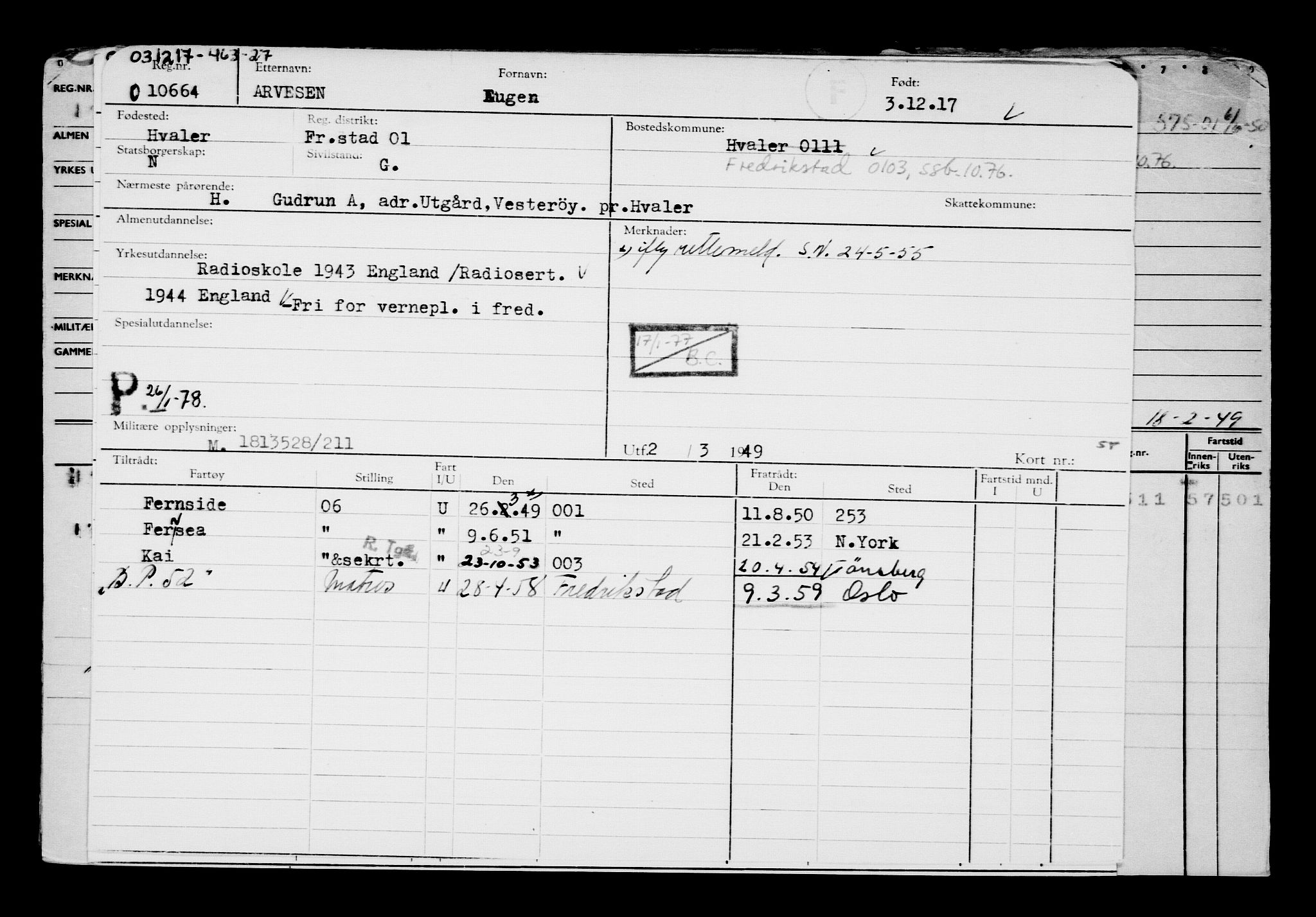 Direktoratet for sjømenn, RA/S-3545/G/Gb/L0153: Hovedkort, 1917, p. 549