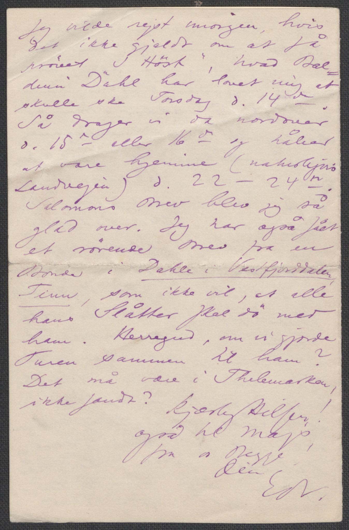 Beyer, Frants, AV/RA-PA-0132/F/L0001: Brev fra Edvard Grieg til Frantz Beyer og "En del optegnelser som kan tjene til kommentar til brevene" av Marie Beyer, 1872-1907, p. 290