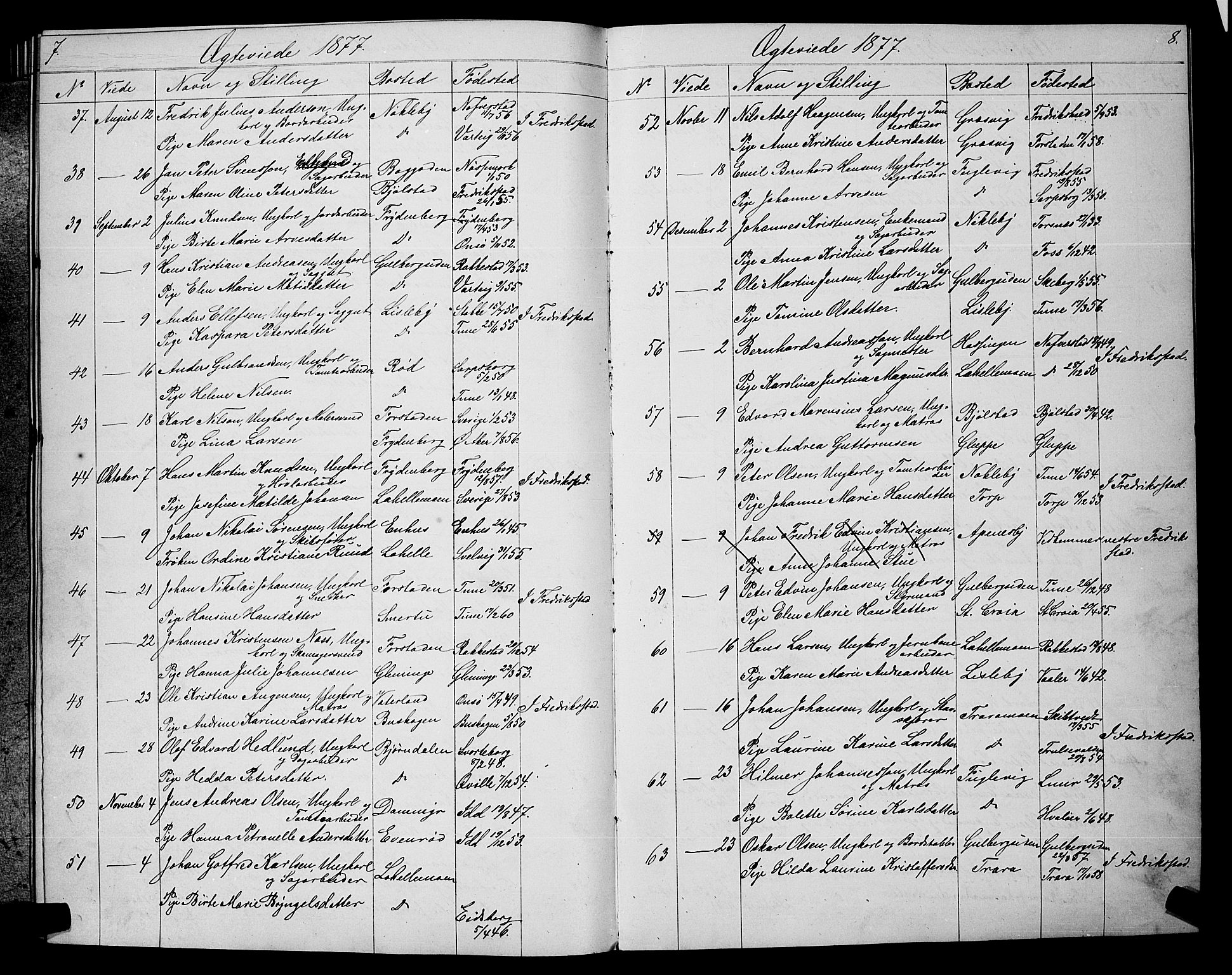 Glemmen prestekontor Kirkebøker, SAO/A-10908/G/Ga/L0005: Parish register (copy) no. 5, 1876-1893, p. 7-8