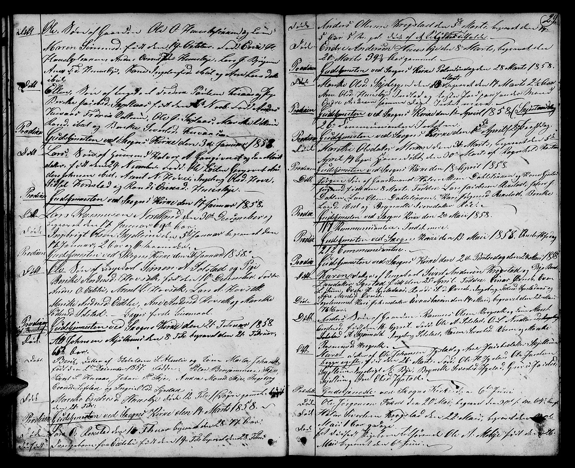 Ministerialprotokoller, klokkerbøker og fødselsregistre - Sør-Trøndelag, SAT/A-1456/667/L0797: Parish register (copy) no. 667C02, 1849-1867, p. 29