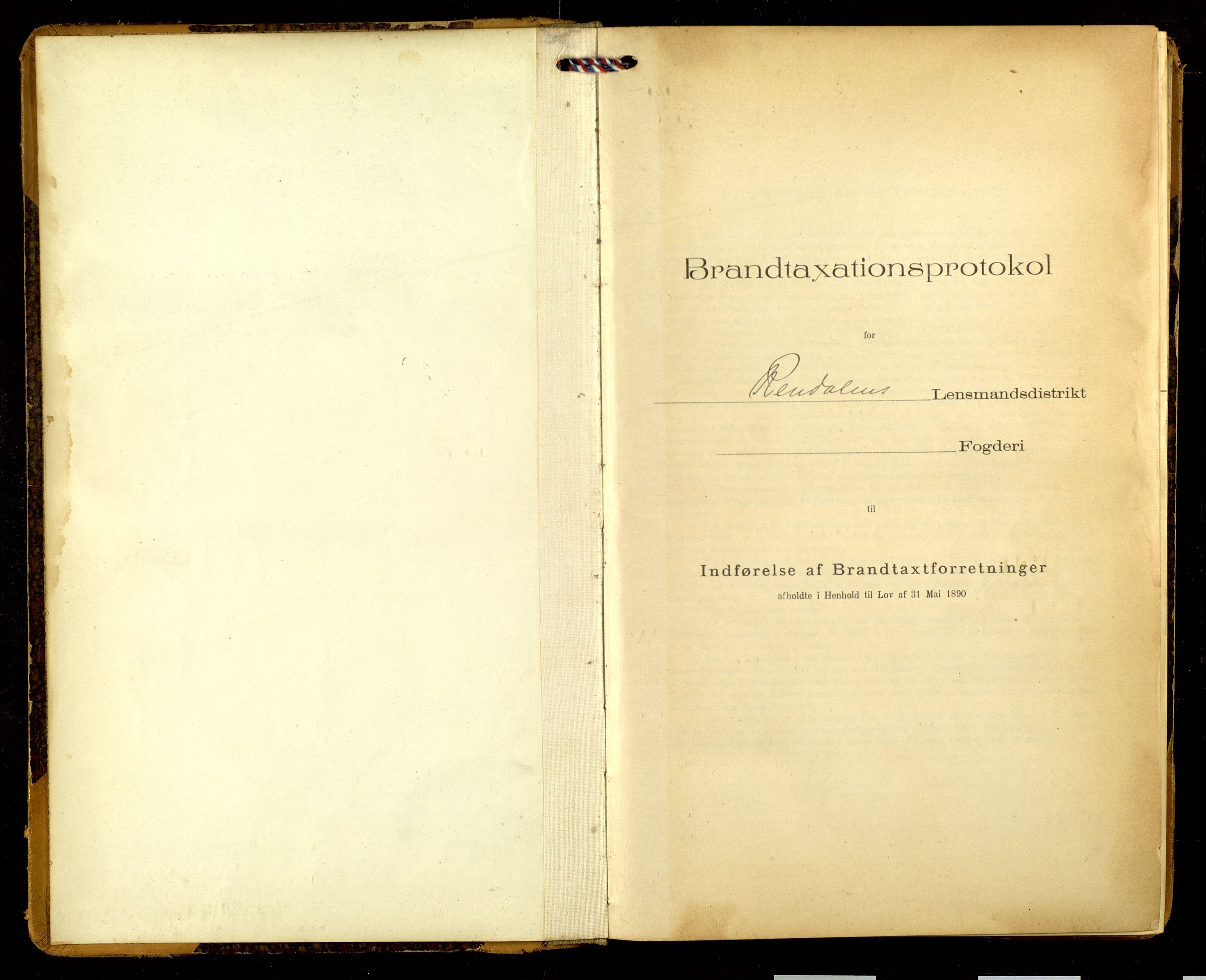 Norges Brannkasse, Rendalen, SAH/NBRANR-024/F/L0014: Branntakstprotokoll, 1909-1914