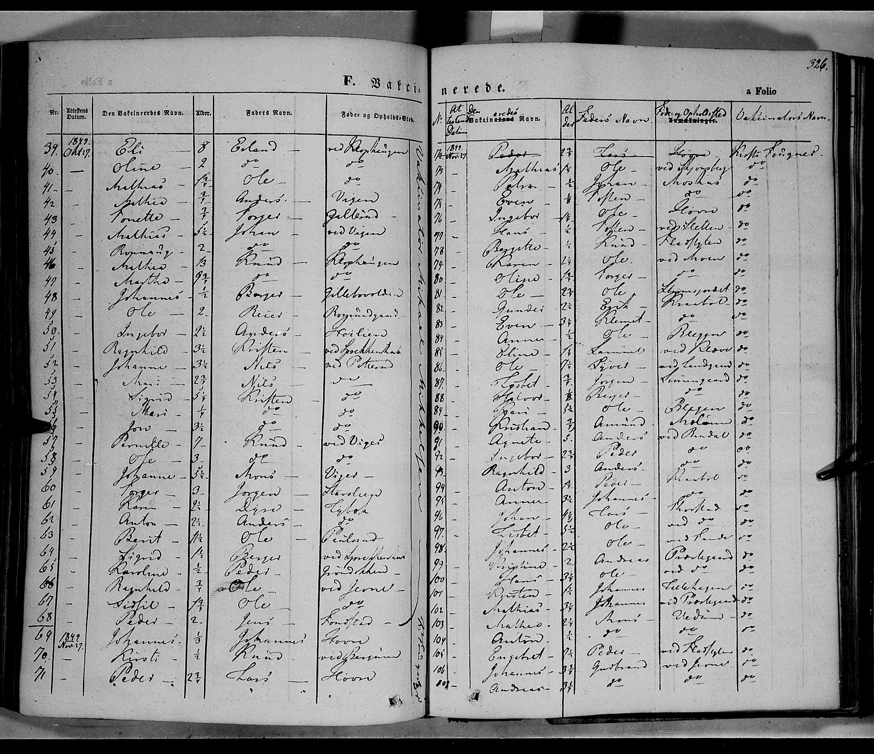 Øyer prestekontor, SAH/PREST-084/H/Ha/Haa/L0005: Parish register (official) no. 5, 1842-1857, p. 326
