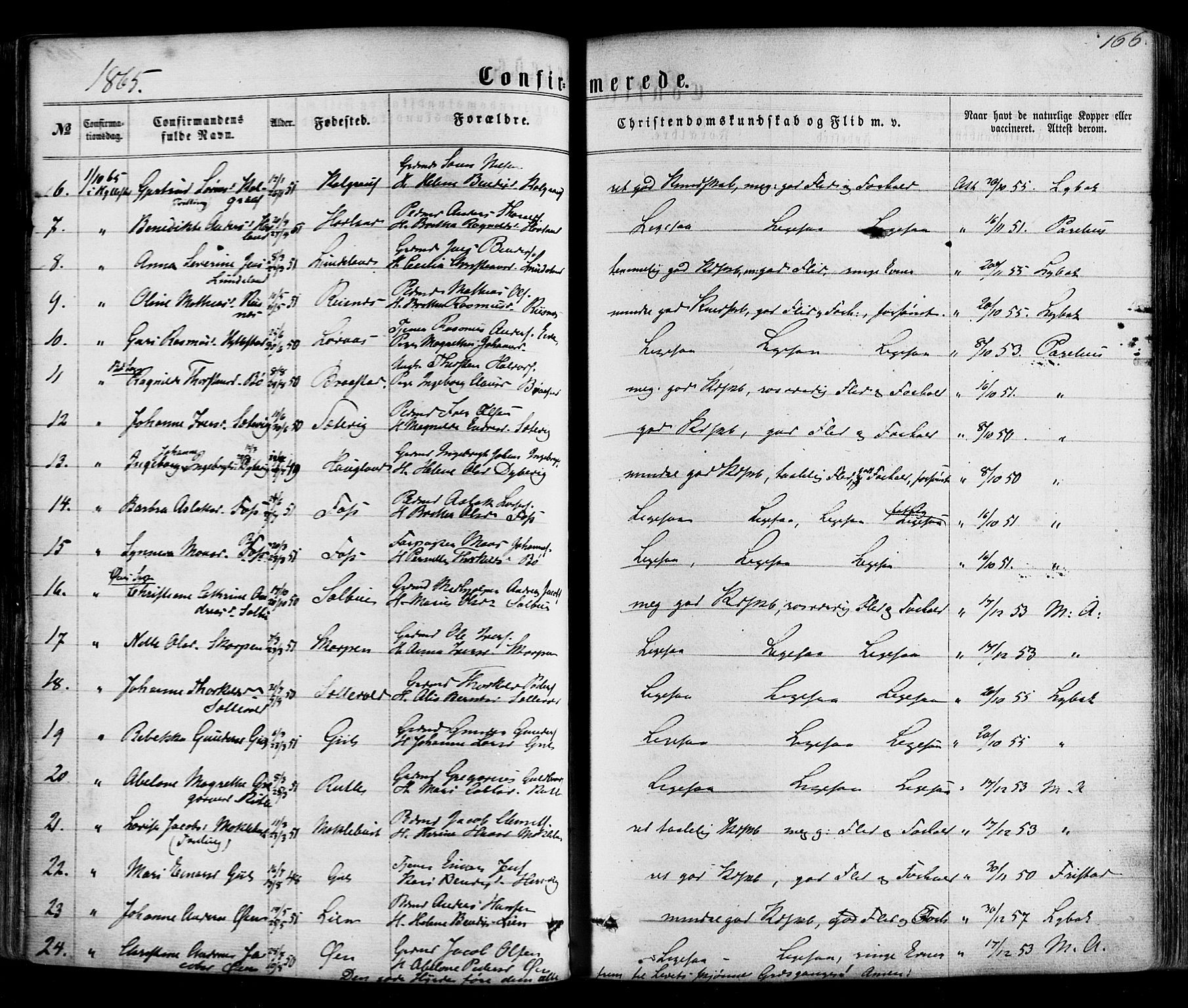 Hyllestad sokneprestembete, AV/SAB-A-80401: Parish register (official) no. A 1, 1861-1886, p. 166