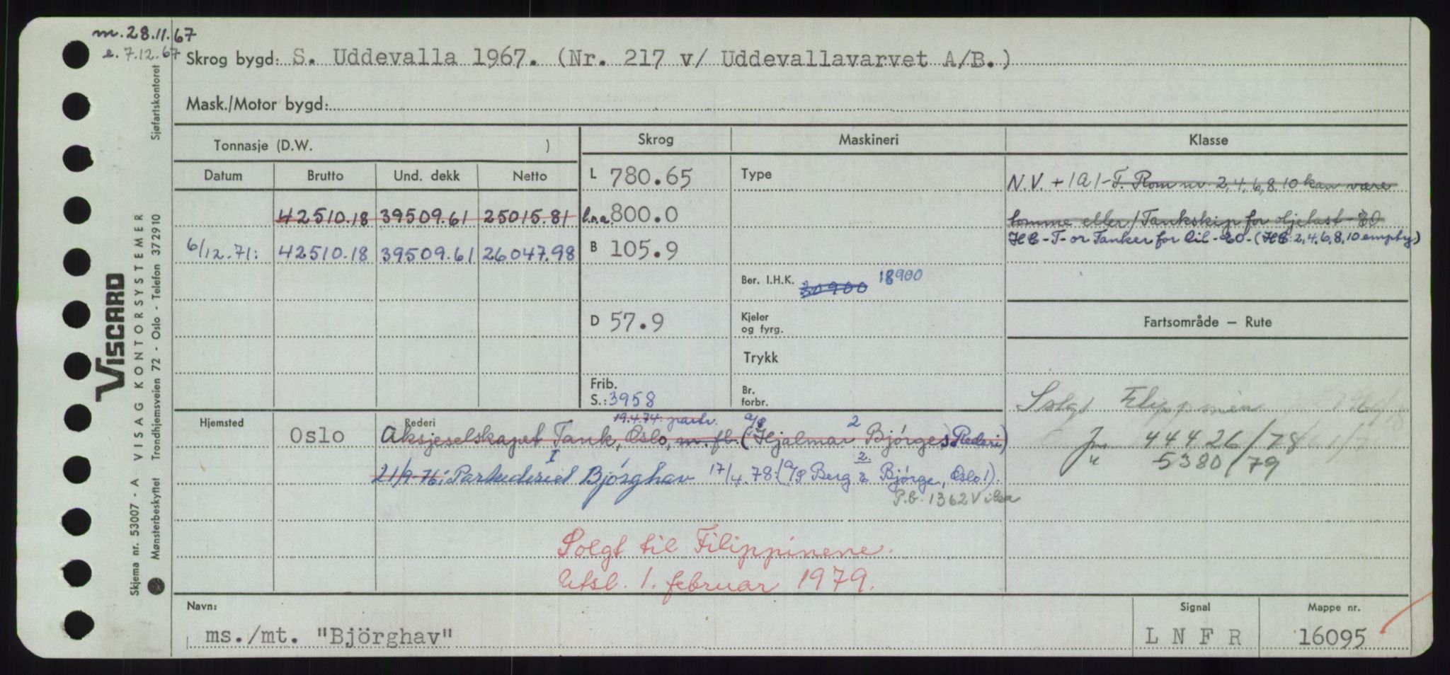 Sjøfartsdirektoratet med forløpere, Skipsmålingen, RA/S-1627/H/Hd/L0004: Fartøy, Bia-Boy, p. 175