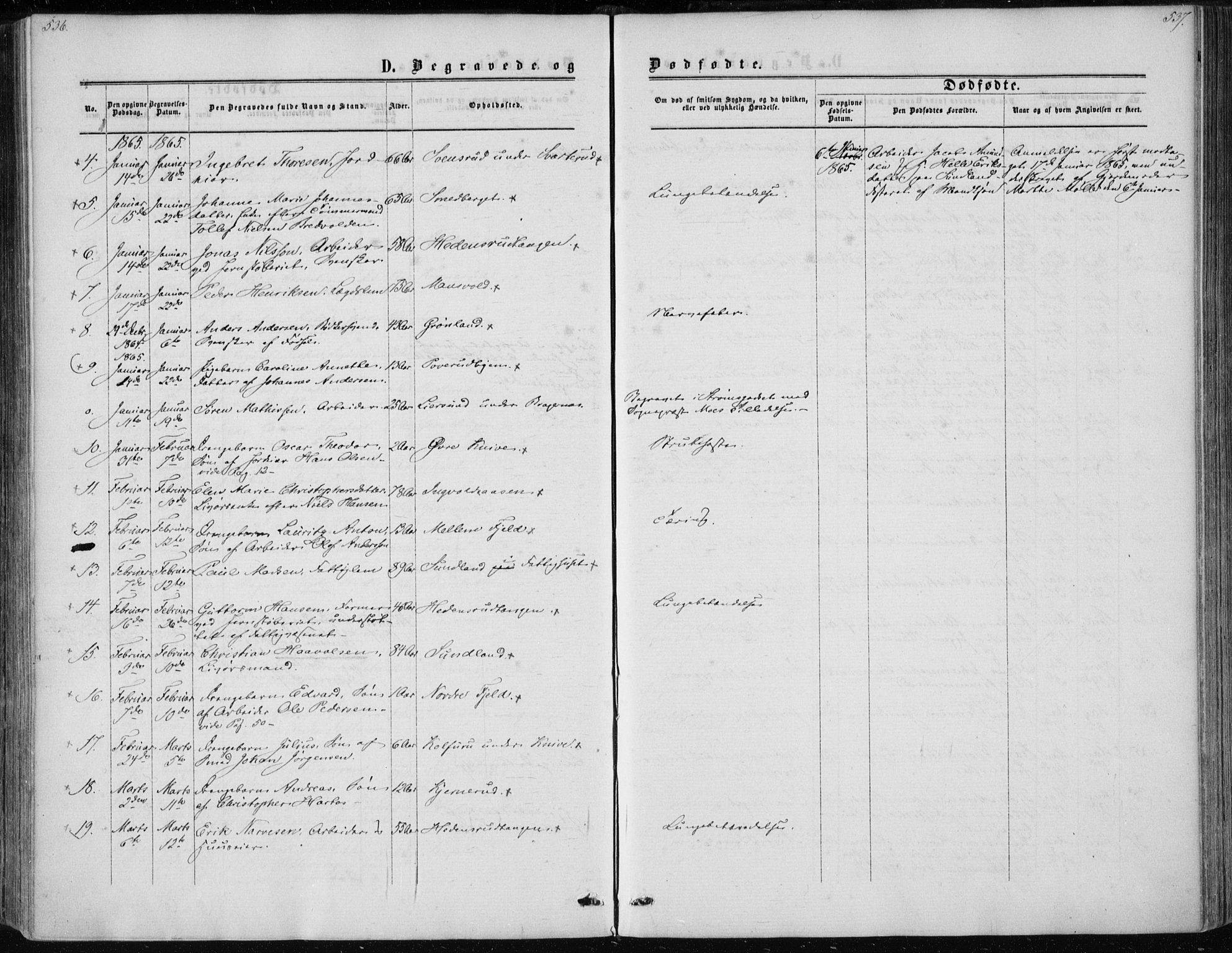 Skoger kirkebøker, SAKO/A-59/F/Fa/L0004: Parish register (official) no. I 4, 1862-1872, p. 536-537