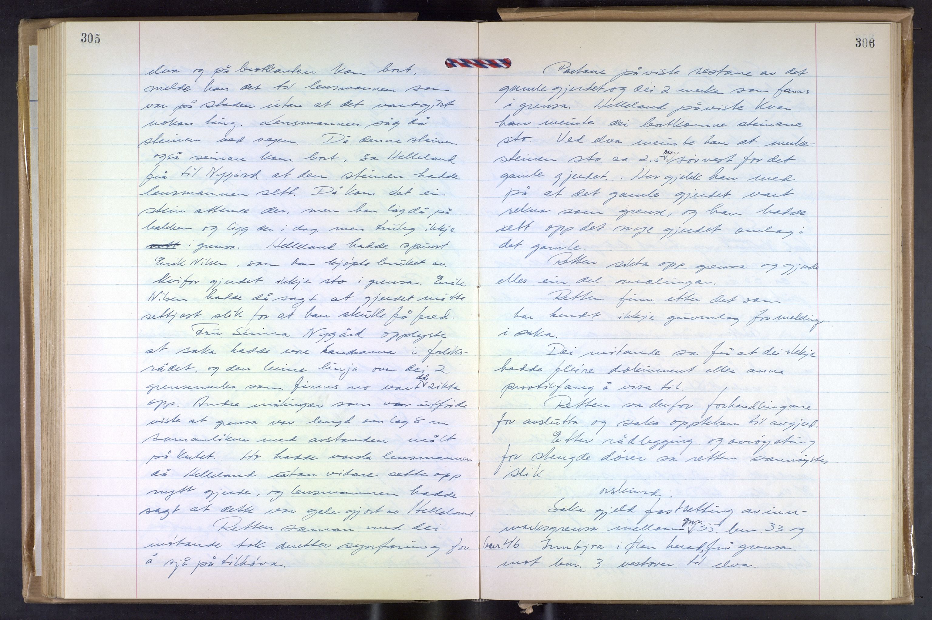 Hordaland jordskiftedøme - VII Indre Sunnhordland jordskiftedistrikt, AV/SAB-A-7401/A/Aa/L0031: Forhandlingsprotokoll, 1960-1967, p. 305-306