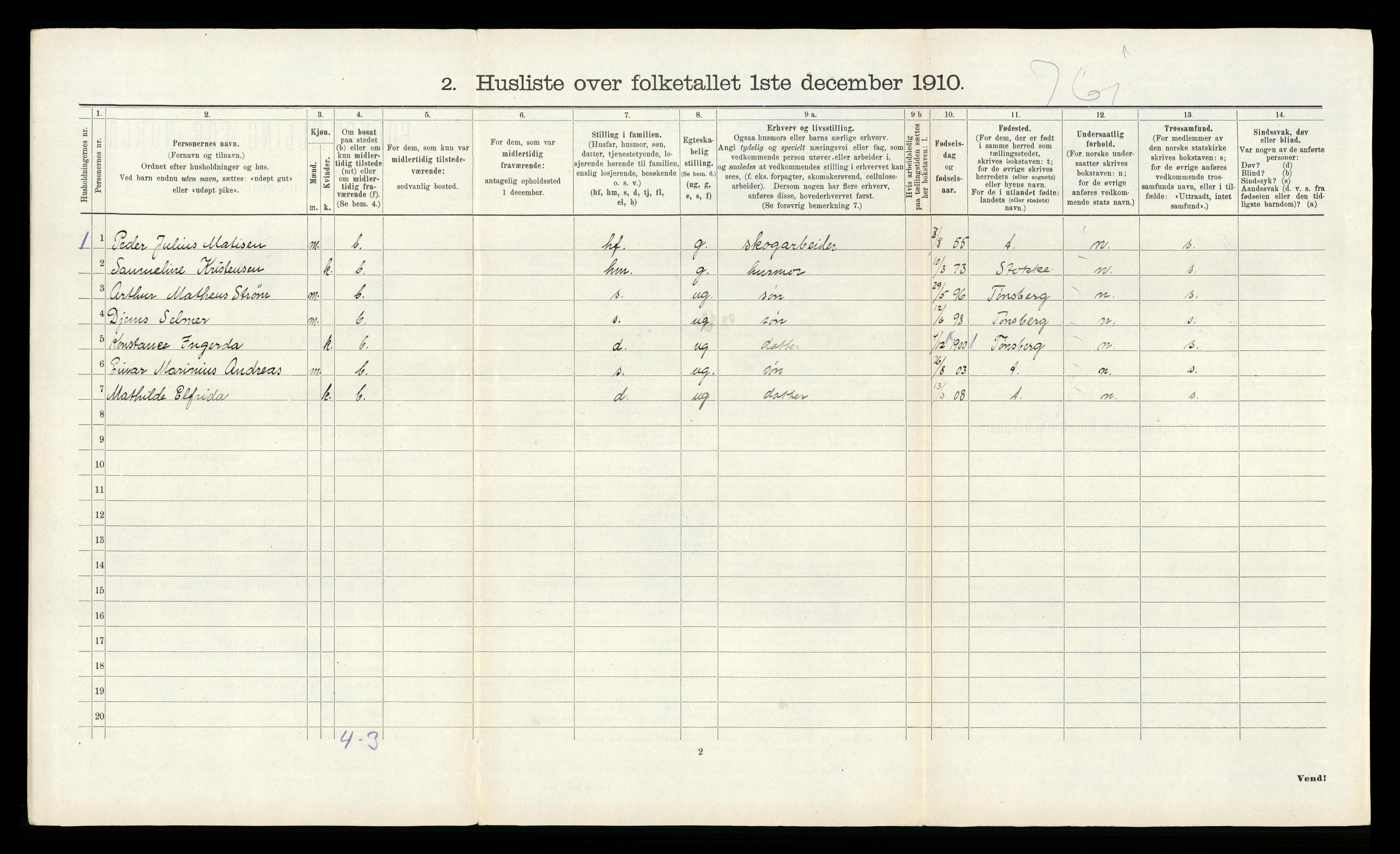 RA, 1910 census for Hof, 1910, p. 247