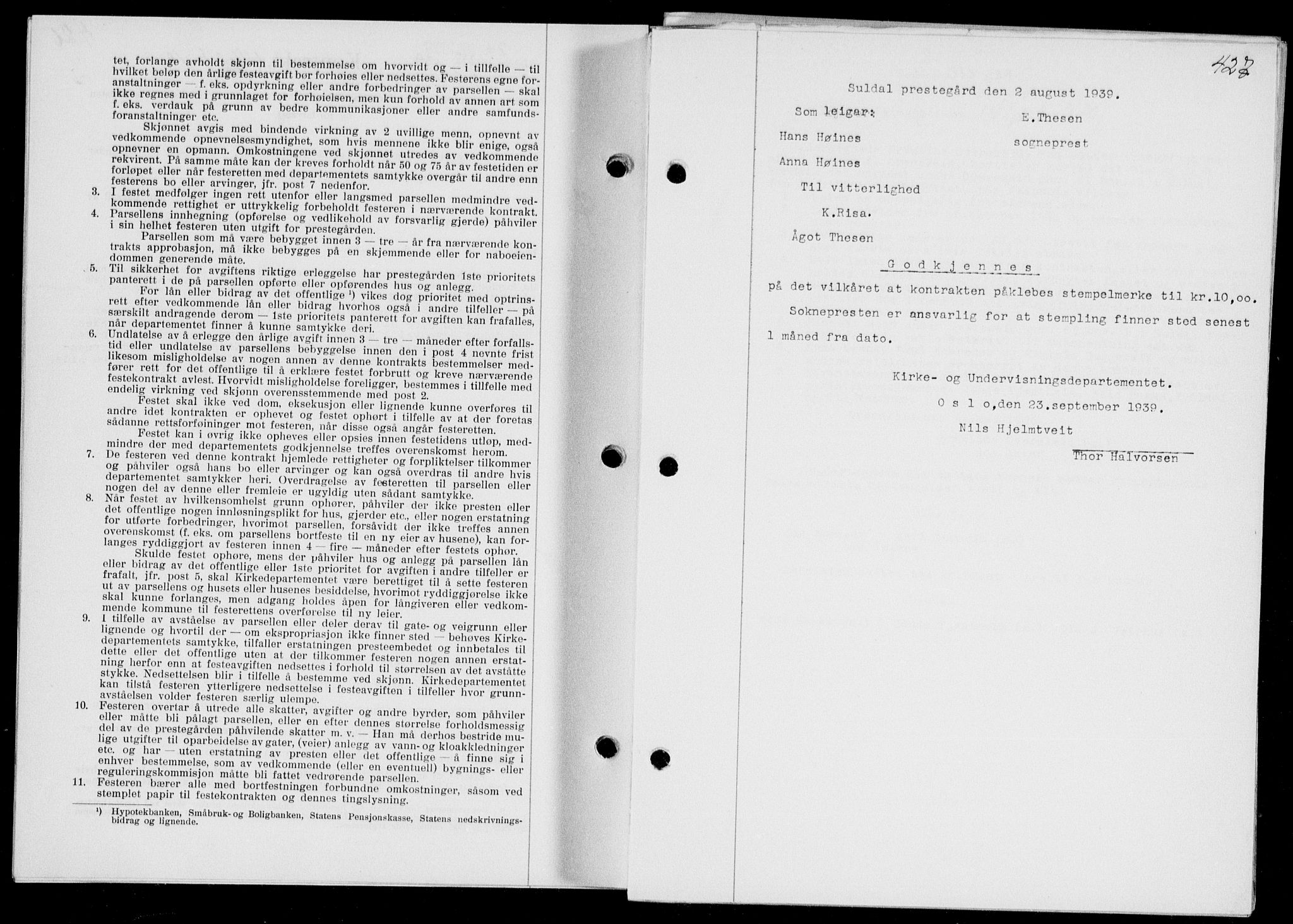 Ryfylke tingrett, AV/SAST-A-100055/001/II/IIB/L0080: Mortgage book no. 59, 1939-1939, Diary no: : 1332/1939