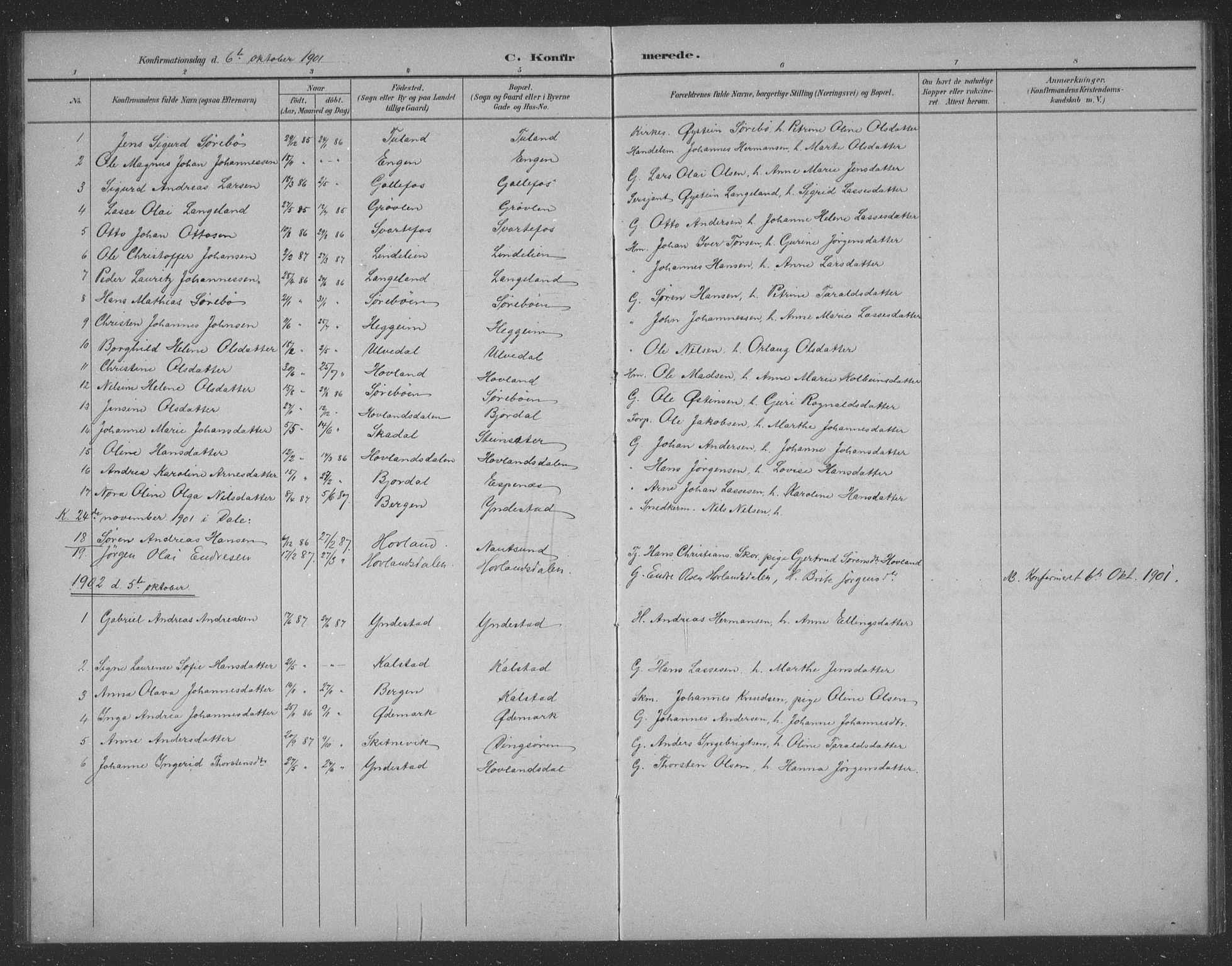 Fjaler sokneprestembete, SAB/A-79801/H/Hab/Habd/L0002: Parish register (copy) no. D 2, 1892-1921
