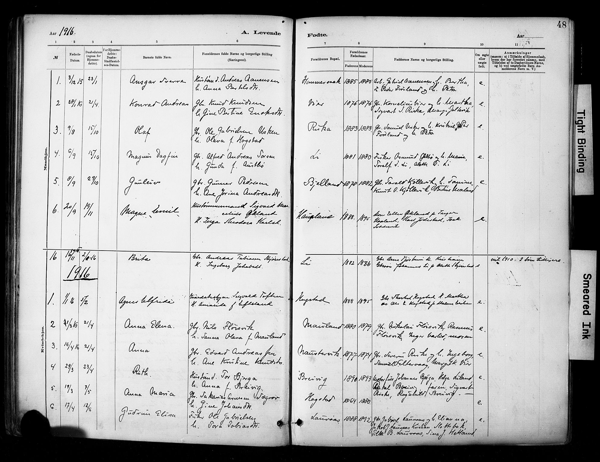 Hetland sokneprestkontor, AV/SAST-A-101826/30/30BA/L0010: Parish register (official) no. A 10, 1882-1925, p. 48