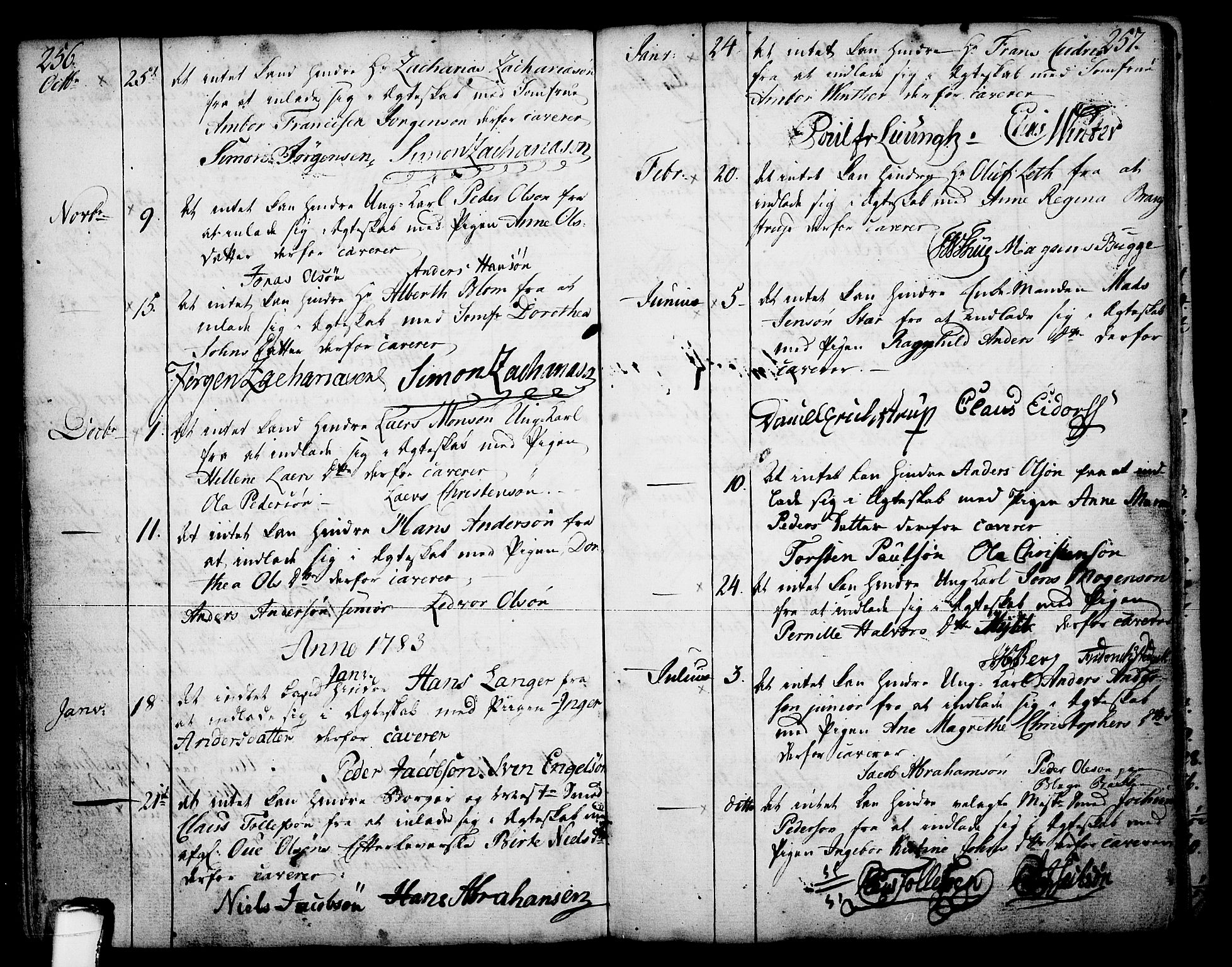 Skien kirkebøker, SAKO/A-302/F/Fa/L0003: Parish register (official) no. 3, 1755-1791, p. 256-257