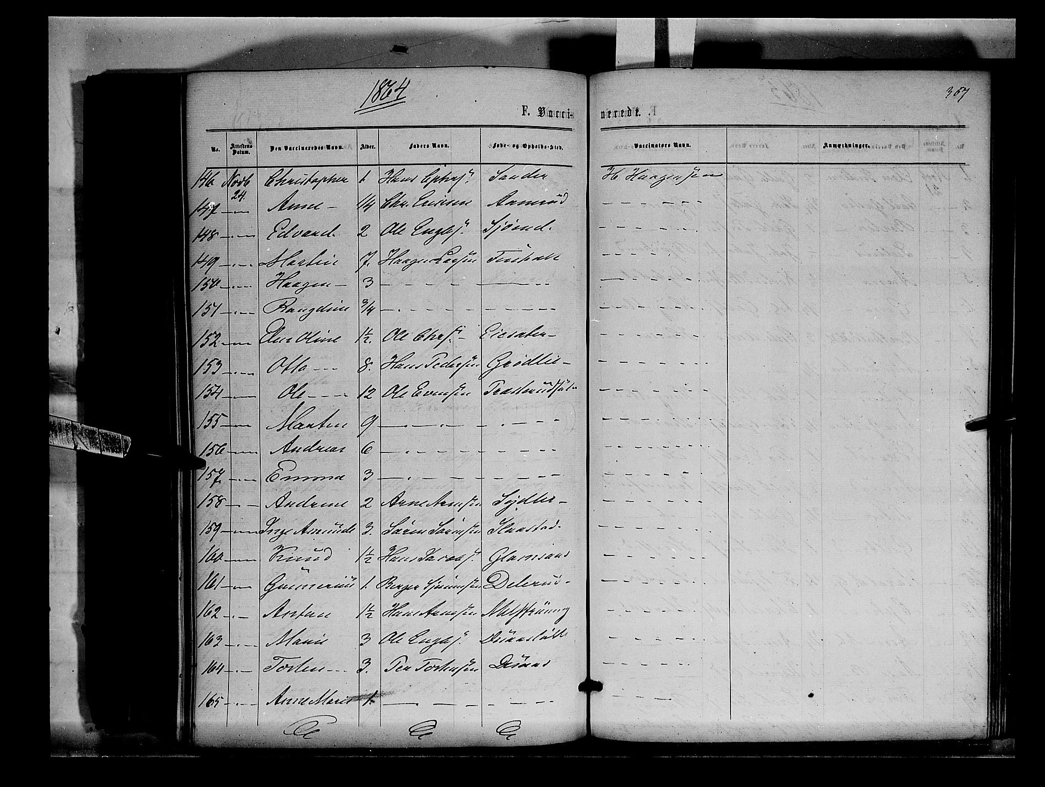 Sør-Odal prestekontor, SAH/PREST-030/H/Ha/Haa/L0003: Parish register (official) no. 3, 1864-1870, p. 367