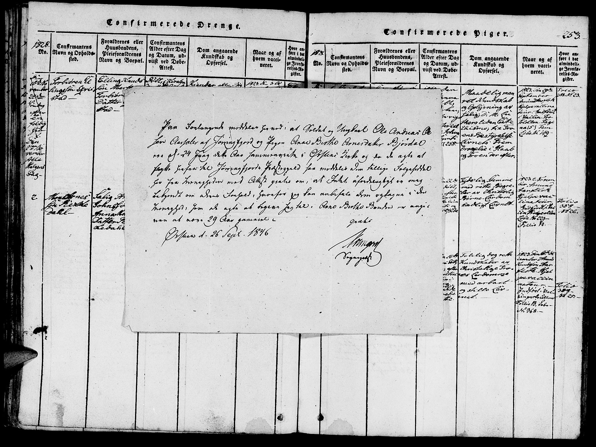 Ministerialprotokoller, klokkerbøker og fødselsregistre - Møre og Romsdal, SAT/A-1454/515/L0207: Parish register (official) no. 515A03, 1819-1829, p. 253