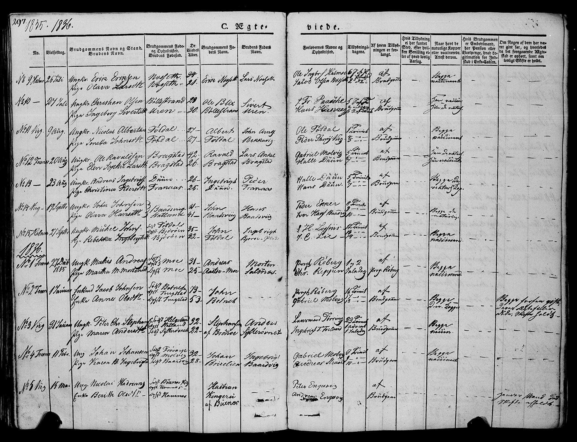 Ministerialprotokoller, klokkerbøker og fødselsregistre - Nord-Trøndelag, SAT/A-1458/773/L0614: Parish register (official) no. 773A05, 1831-1856, p. 297