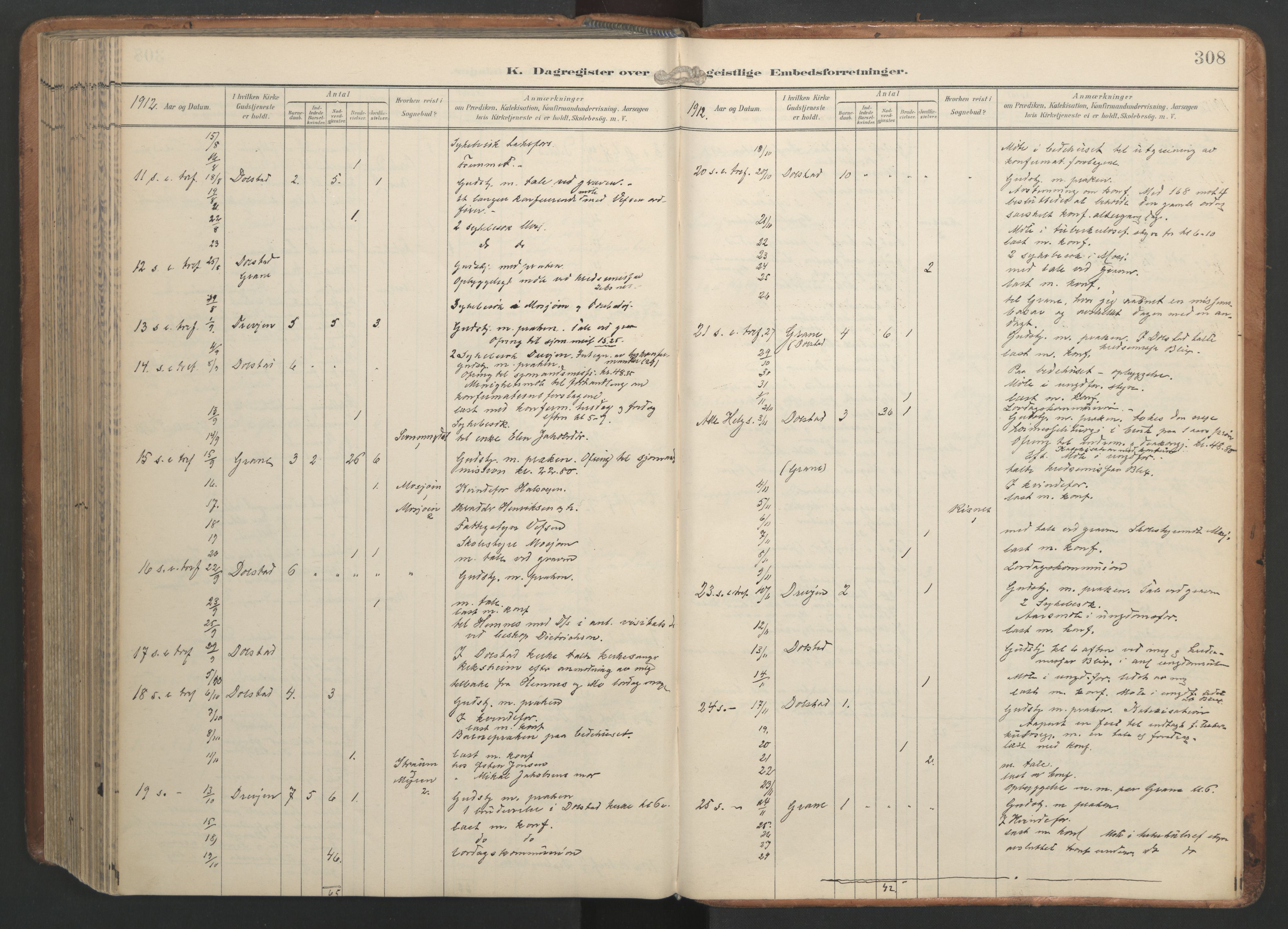 Ministerialprotokoller, klokkerbøker og fødselsregistre - Nordland, AV/SAT-A-1459/820/L0298: Parish register (official) no. 820A19, 1897-1915, p. 308