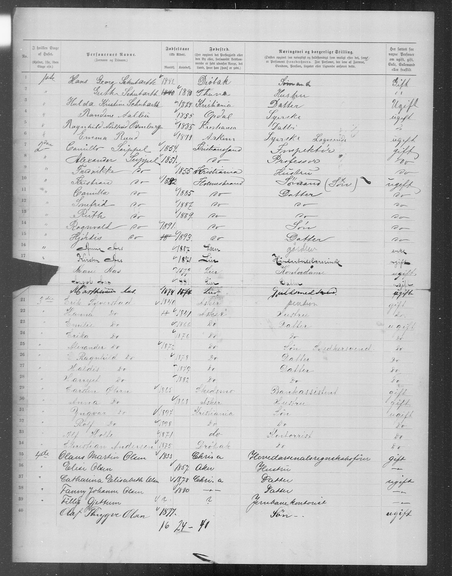 OBA, Municipal Census 1899 for Kristiania, 1899, p. 11134