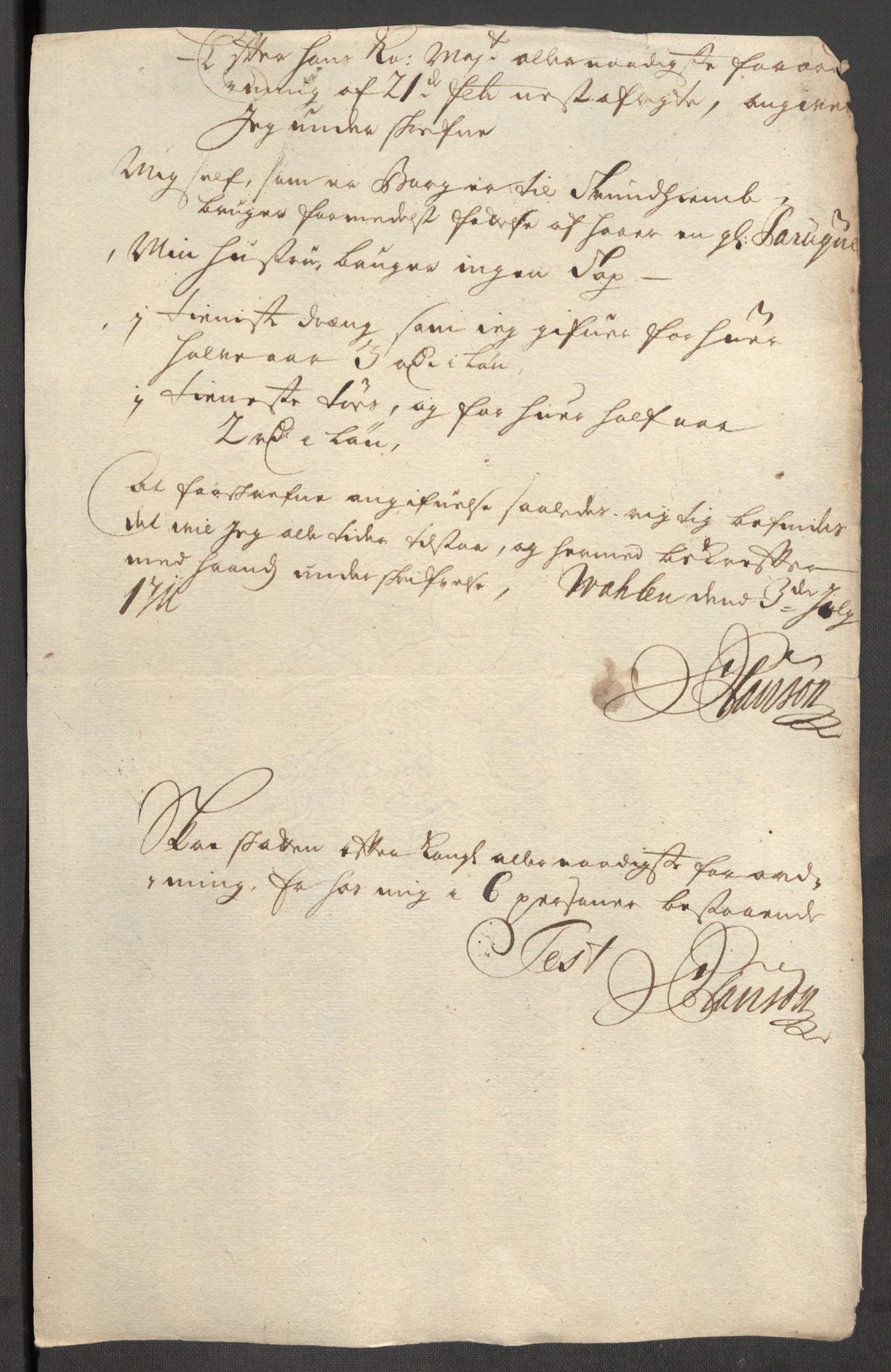 Rentekammeret inntil 1814, Reviderte regnskaper, Fogderegnskap, AV/RA-EA-4092/R57/L3860: Fogderegnskap Fosen, 1711, p. 338