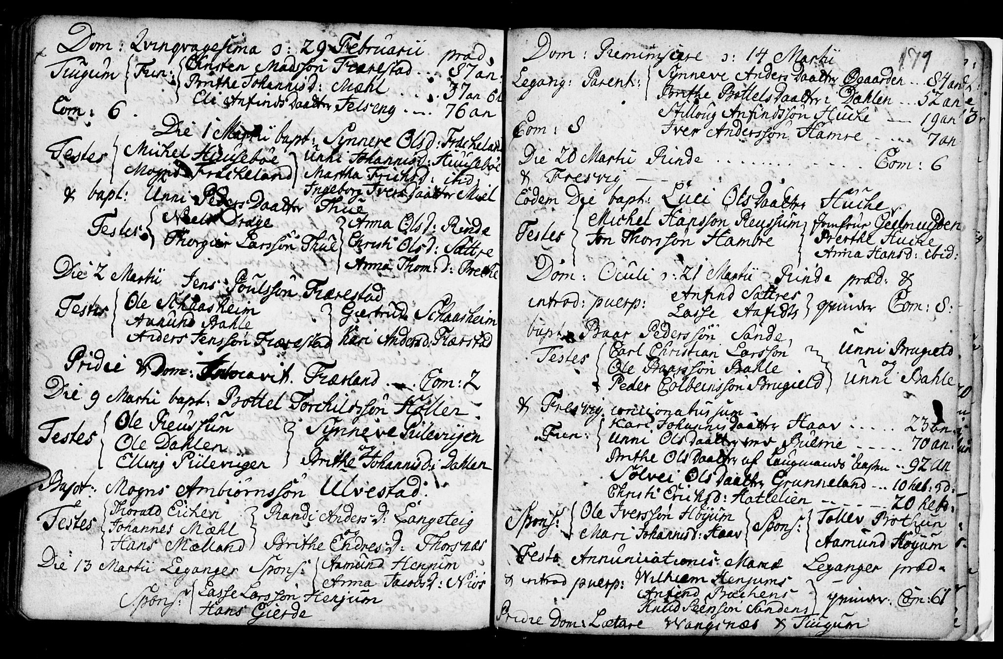 Leikanger sokneprestembete, SAB/A-81001: Parish register (official) no. A 2, 1735-1756, p. 171