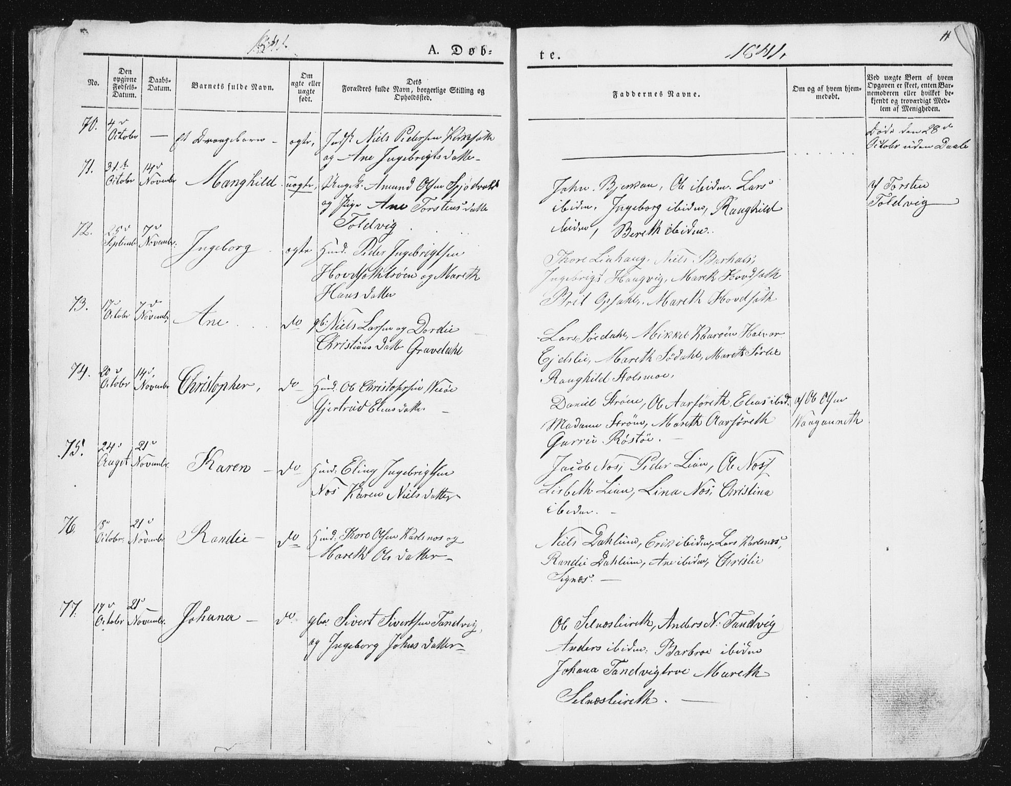 Ministerialprotokoller, klokkerbøker og fødselsregistre - Sør-Trøndelag, SAT/A-1456/630/L0493: Parish register (official) no. 630A06, 1841-1851, p. 11