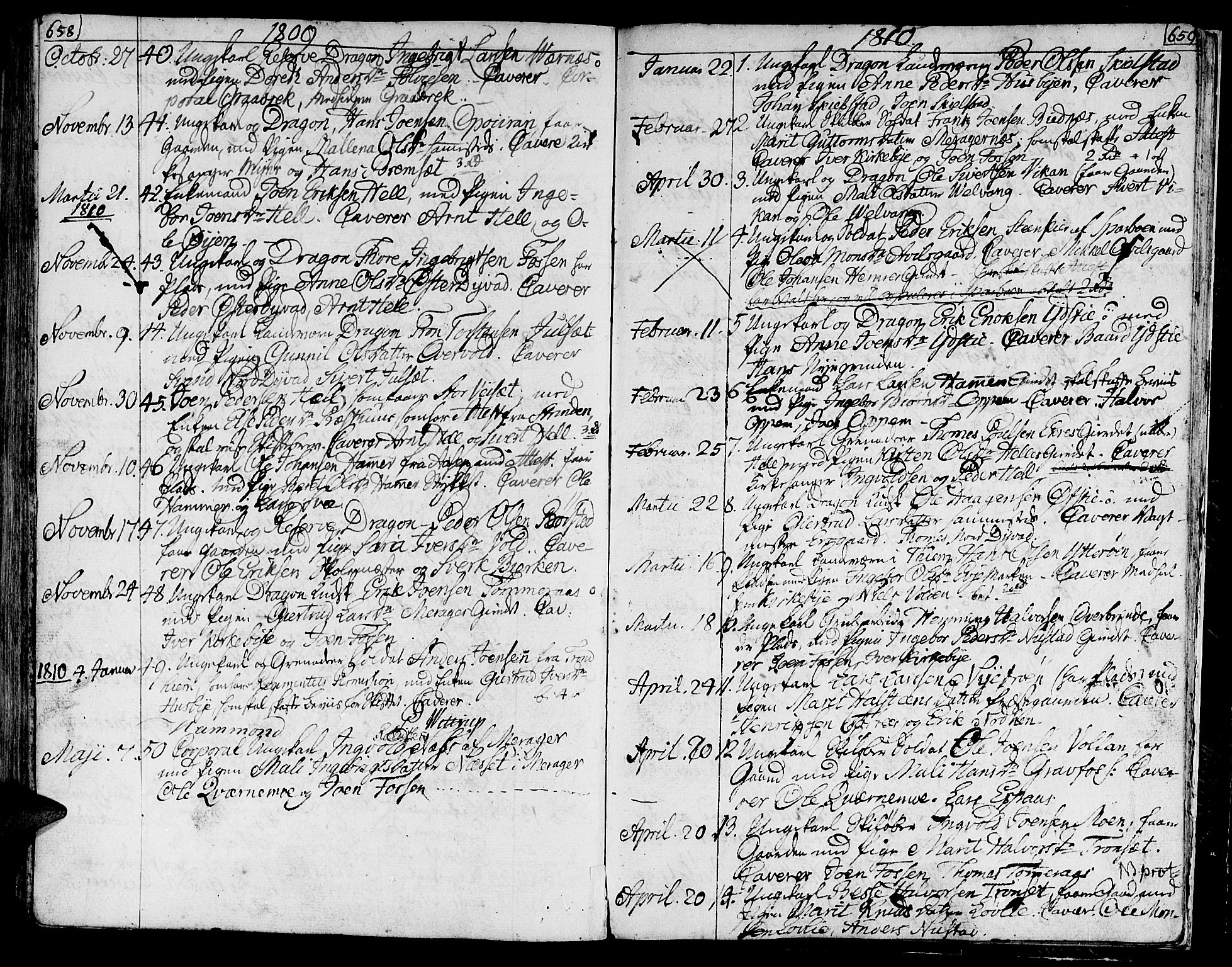 Ministerialprotokoller, klokkerbøker og fødselsregistre - Nord-Trøndelag, SAT/A-1458/709/L0060: Parish register (official) no. 709A07, 1797-1815, p. 658-659