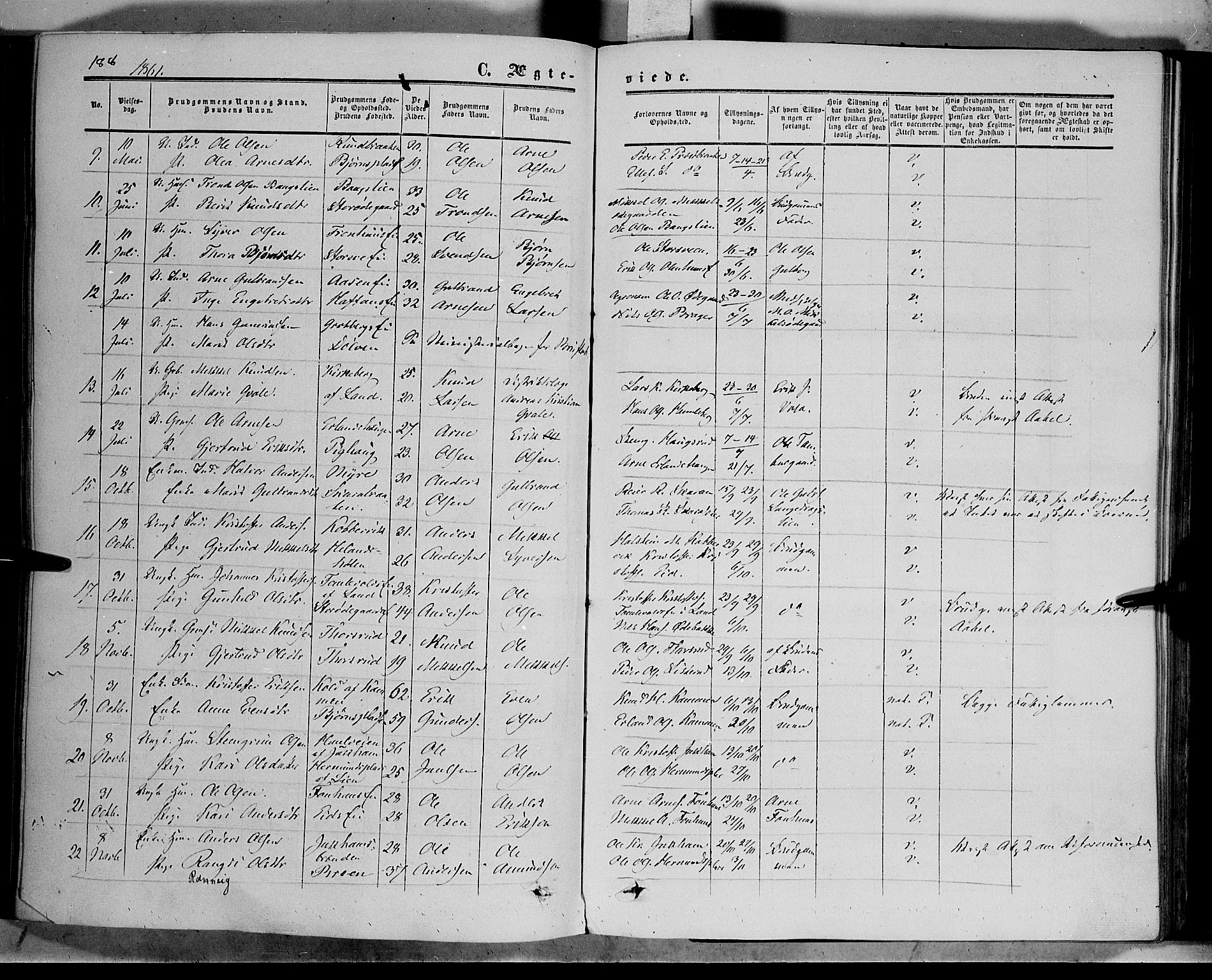 Sør-Aurdal prestekontor, SAH/PREST-128/H/Ha/Haa/L0005: Parish register (official) no. 5, 1849-1876, p. 188
