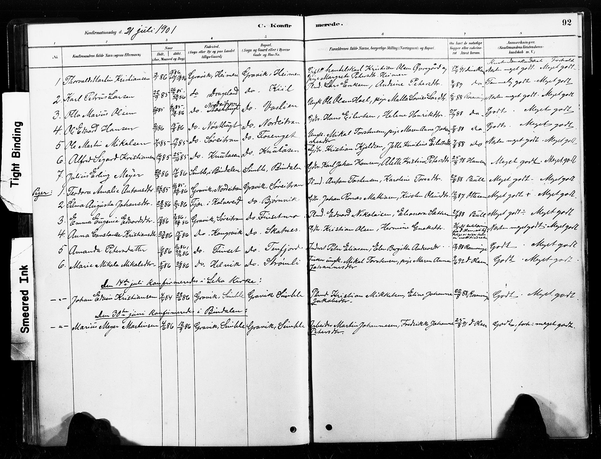 Ministerialprotokoller, klokkerbøker og fødselsregistre - Nord-Trøndelag, SAT/A-1458/789/L0705: Parish register (official) no. 789A01, 1878-1910, p. 92