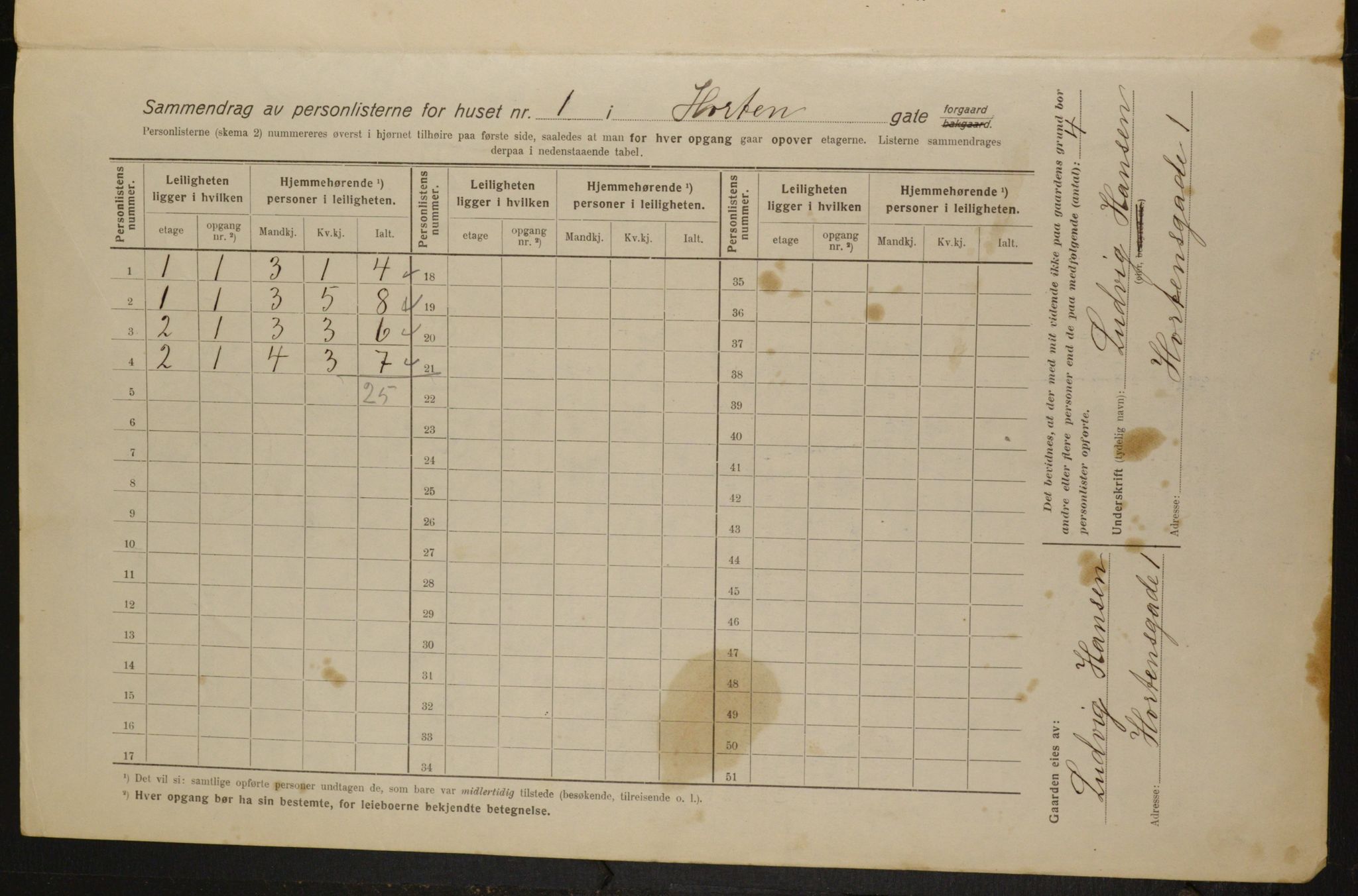 OBA, Municipal Census 1916 for Kristiania, 1916, p. 42040