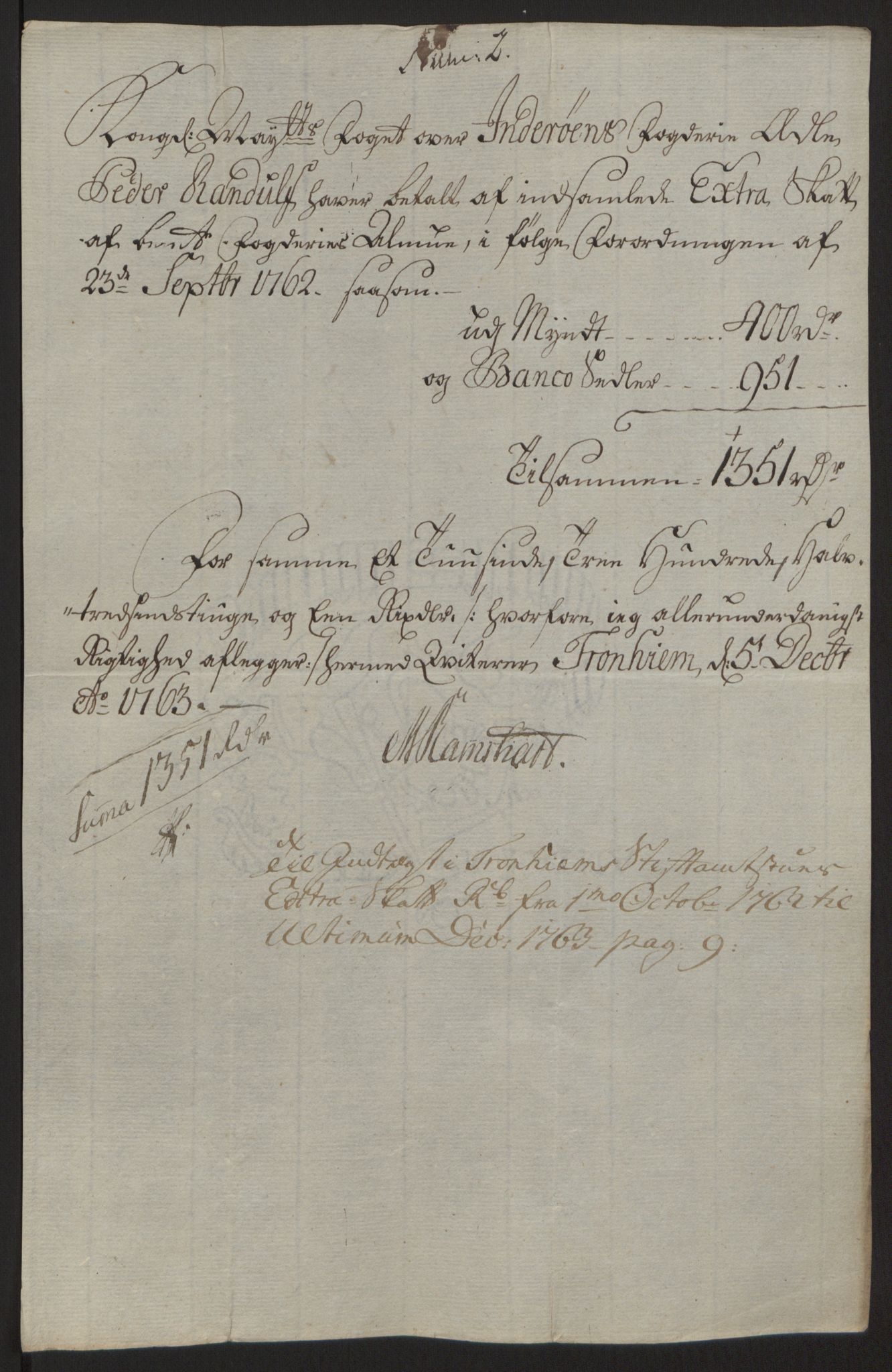 Rentekammeret inntil 1814, Reviderte regnskaper, Fogderegnskap, RA/EA-4092/R63/L4420: Ekstraskatten Inderøy, 1762-1772, p. 44