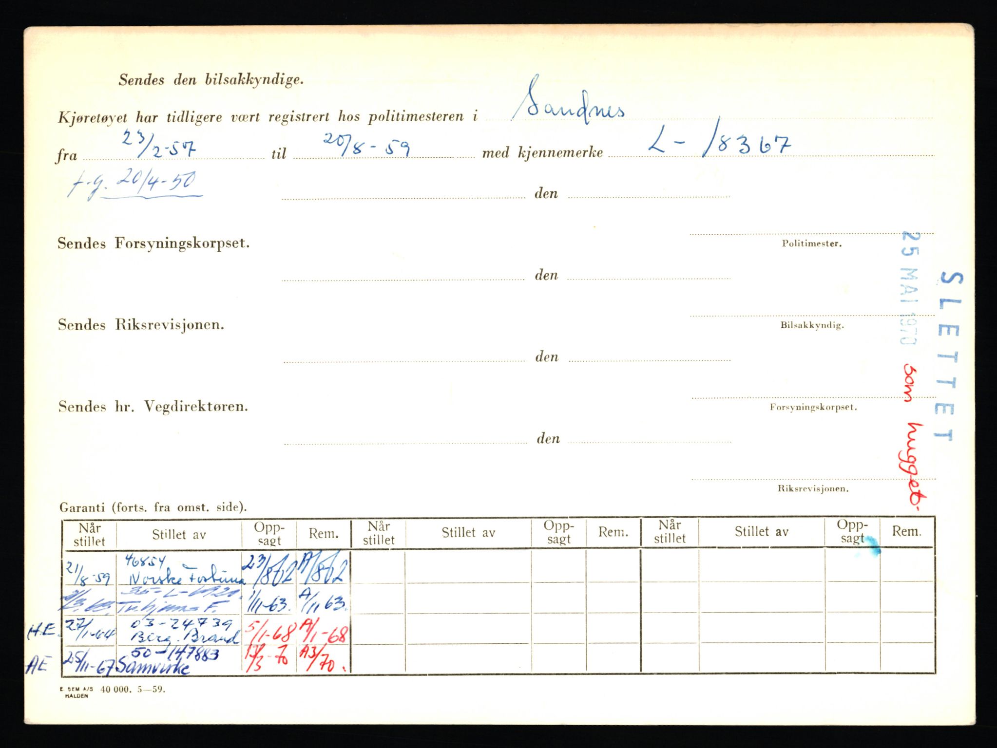 Stavanger trafikkstasjon, AV/SAST-A-101942/0/F/L0046: L-27800 - L-28399, 1930-1971, p. 909