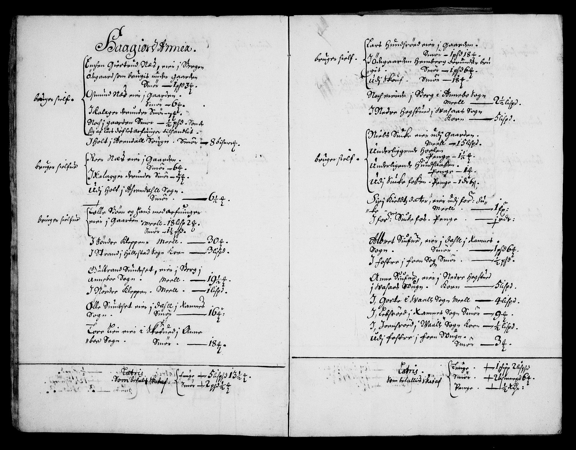 Rentekammeret inntil 1814, Realistisk ordnet avdeling, RA/EA-4070/N/Na/L0003/0002: [XI h]: Tønsbergs amt og Larvik grevskaps jordebøker: / (B) Odelsskatt av jord som greven selv ikke besitter eller bruker., 1674