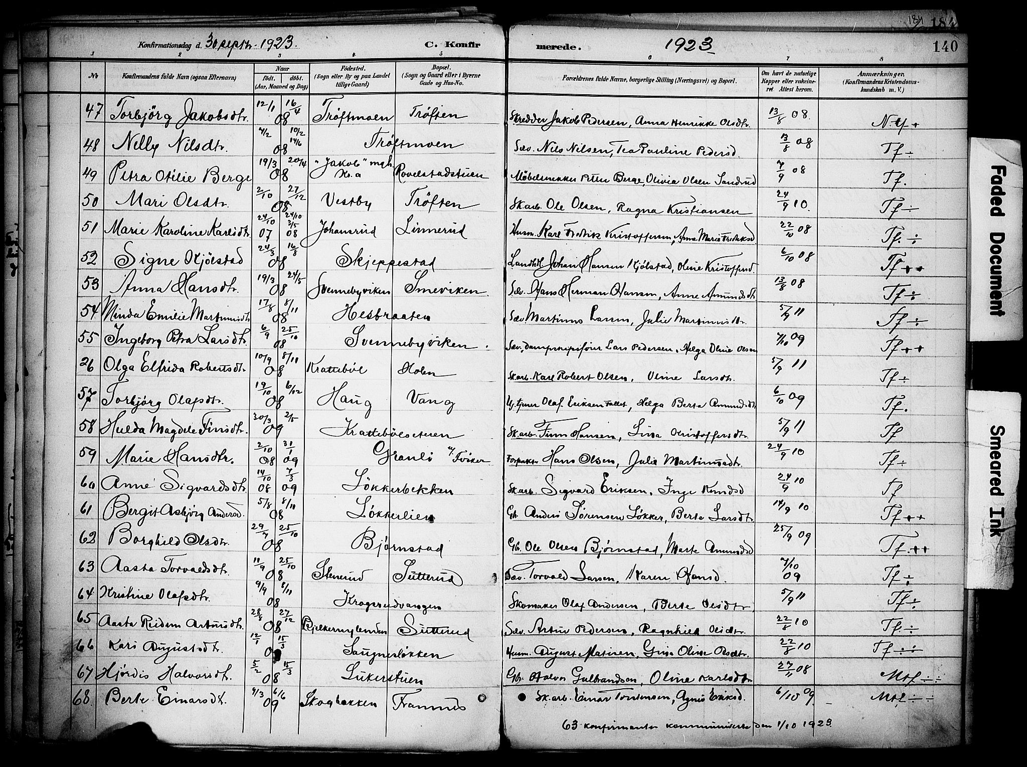 Nord-Odal prestekontor, SAH/PREST-032/H/Ha/Haa/L0007: Parish register (official) no. 7, 1902-1926, p. 140