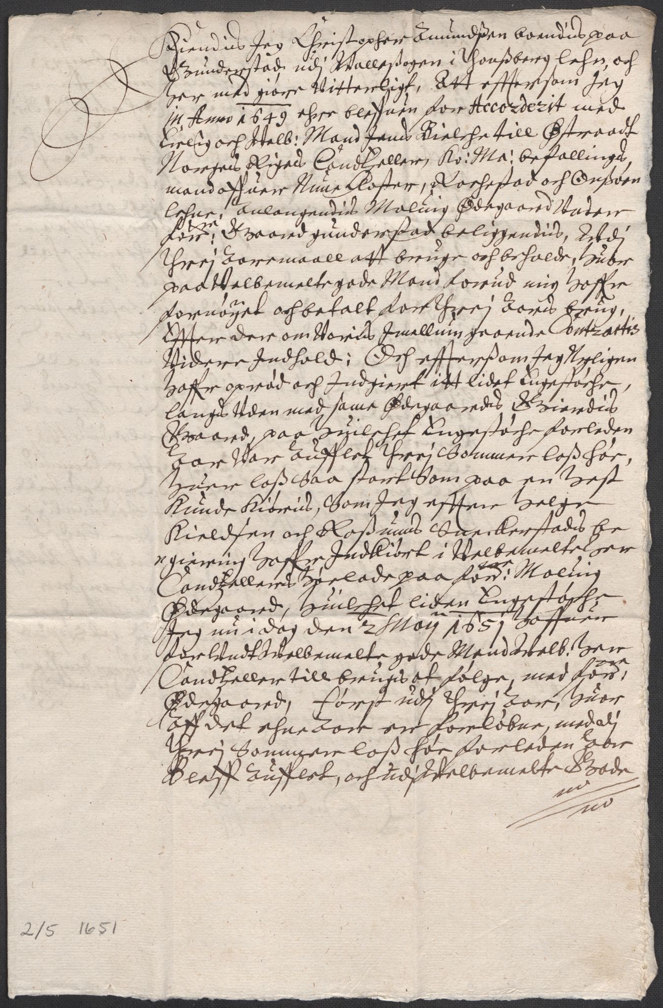 Riksarkivets diplomsamling, AV/RA-EA-5965/F12/L0005: Pk. 7 (II), 1613-1721, p. 46