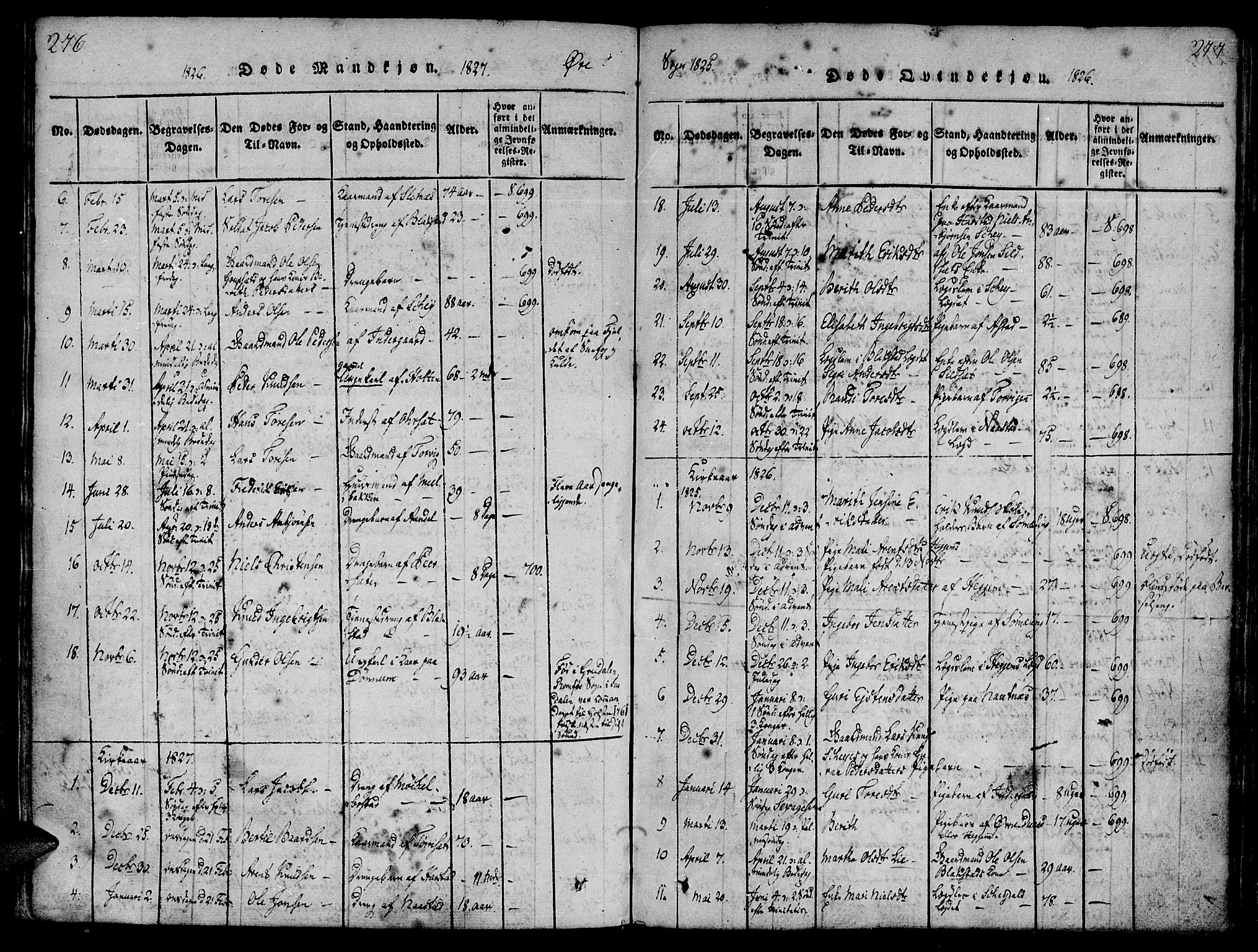 Ministerialprotokoller, klokkerbøker og fødselsregistre - Møre og Romsdal, SAT/A-1454/586/L0982: Parish register (official) no. 586A08, 1819-1829, p. 276-277