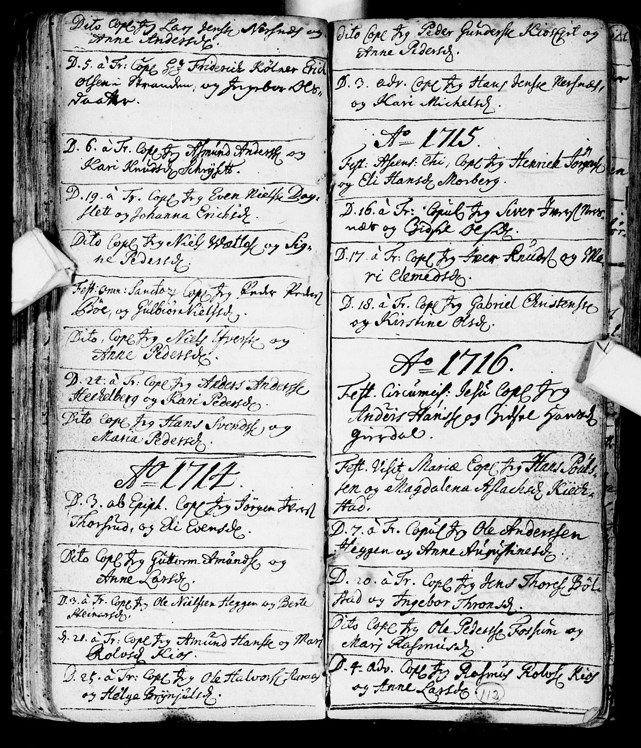 Røyken kirkebøker, SAKO/A-241/F/Fa/L0001: Parish register (official) no. 1, 1701-1730, p. 112
